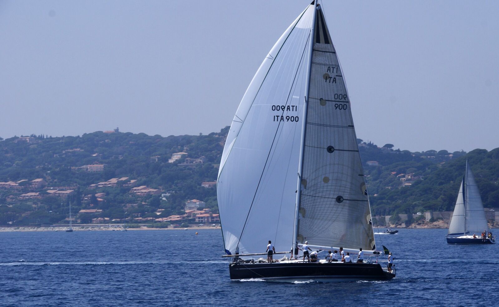 Sony Alpha DSLR-A300 sample photo. Sailing boat, water, blue photography