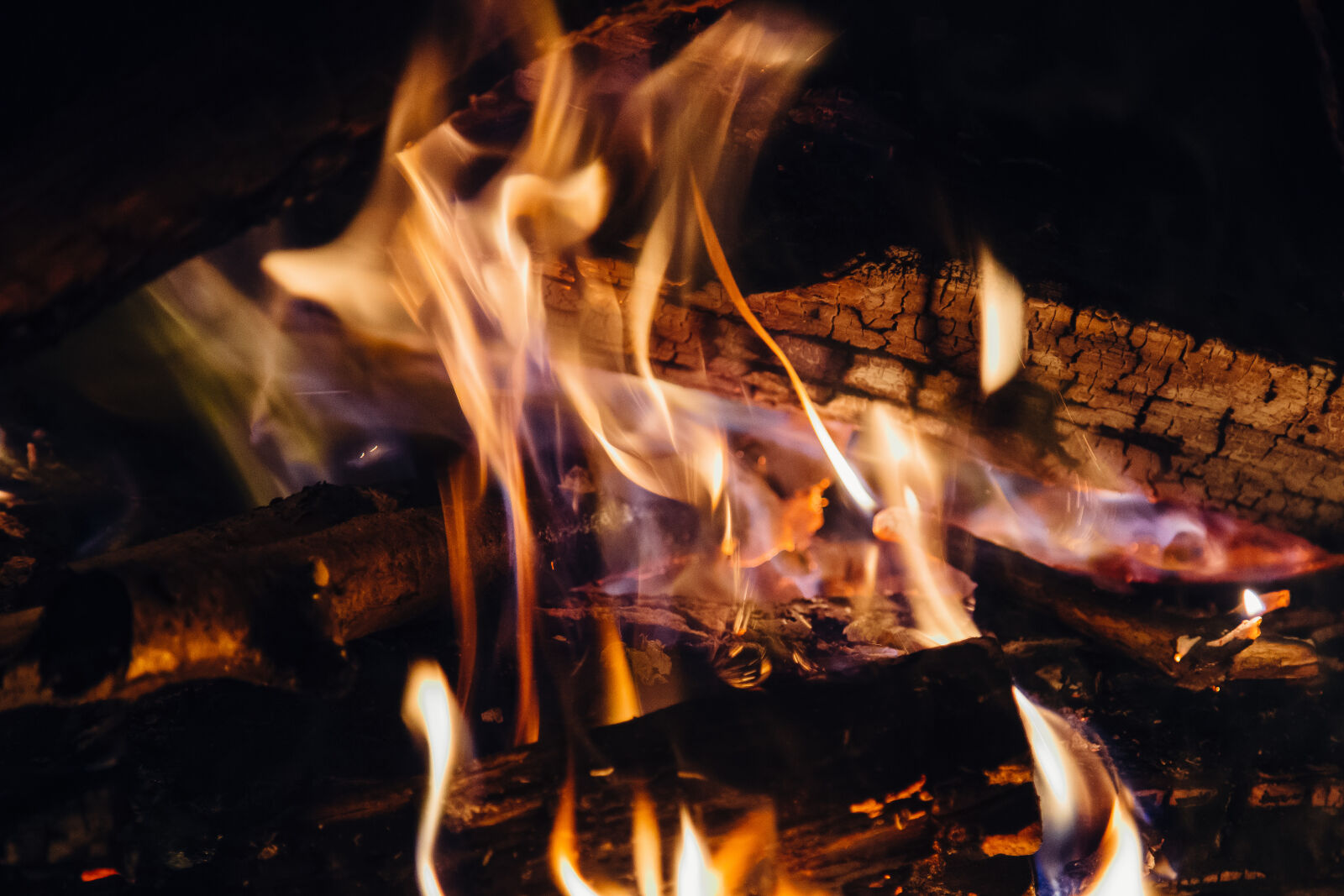 Canon EF 24-105mm F4L IS USM sample photo. Campfire, dark, fire, flame photography