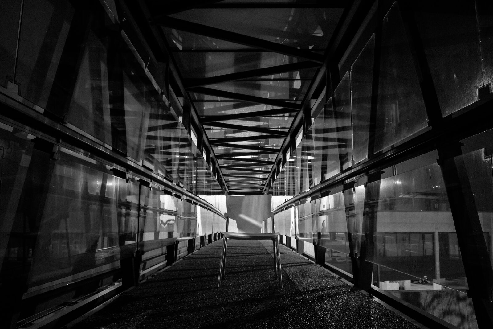 Nikon D5100 sample photo. Bridge, chair, perspective photography
