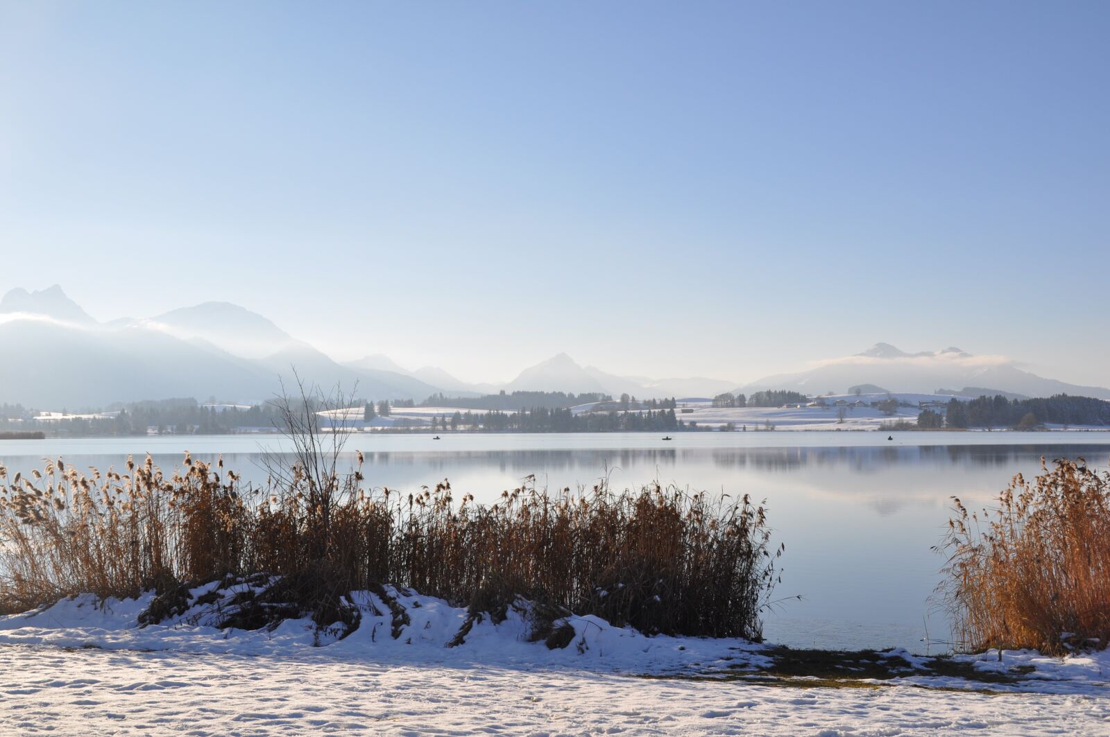 Nikon D5000 sample photo. Allgäu, lake, winter photography