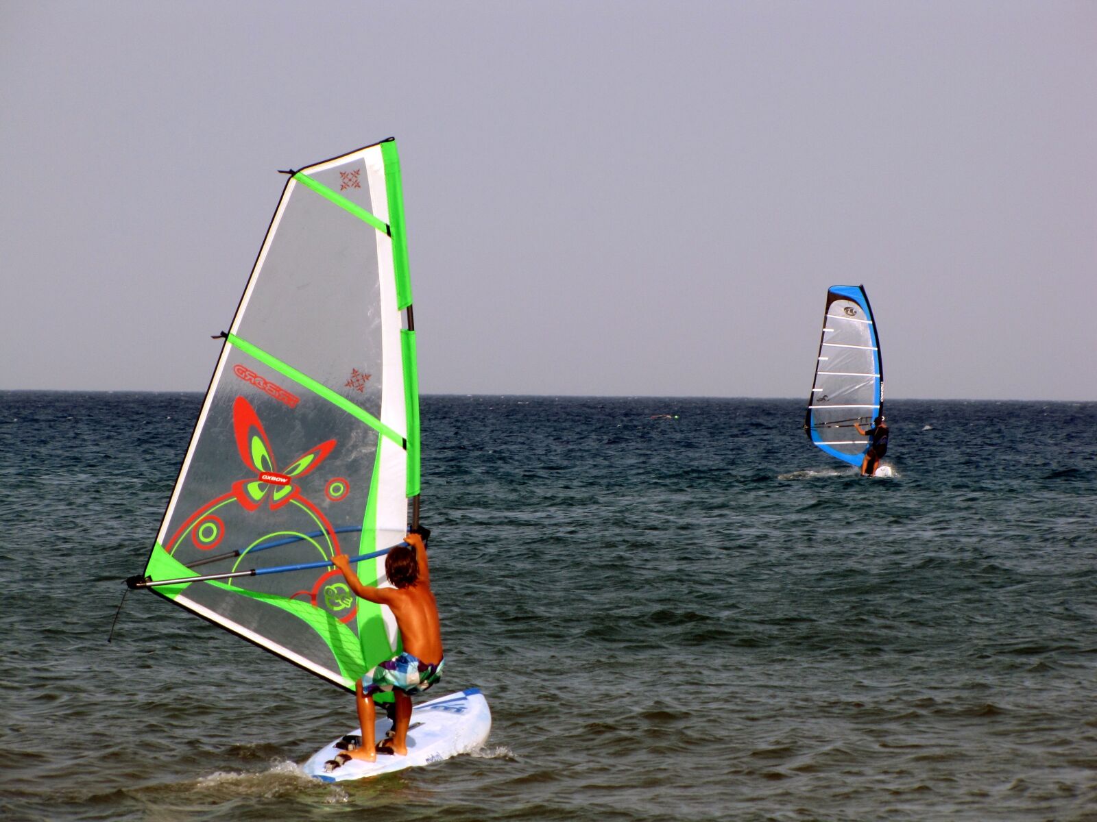 Canon PowerShot SX10 IS sample photo. Windsurf, wind surfers, sea photography