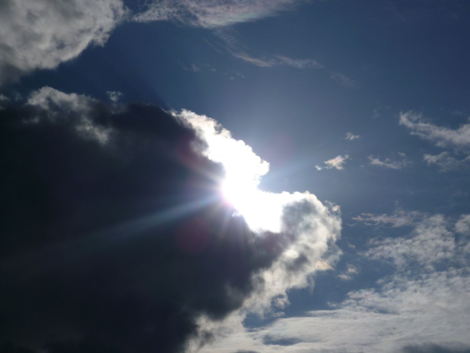 Panasonic DMC-FS10 sample photo. Clouds, sun, breakthrough photography