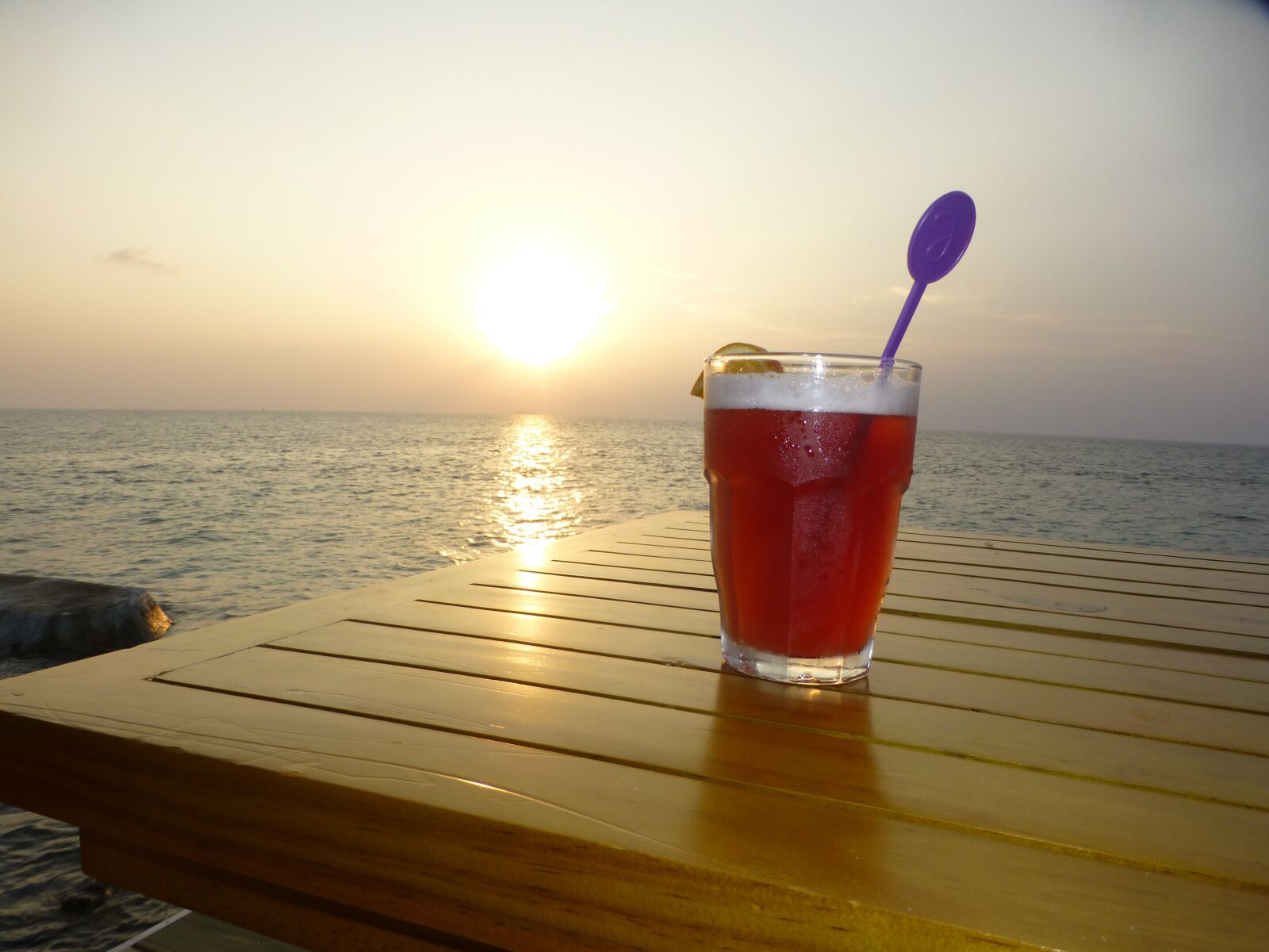 Panasonic DMC-TZ31 sample photo. Drink, sunset, maldives photography