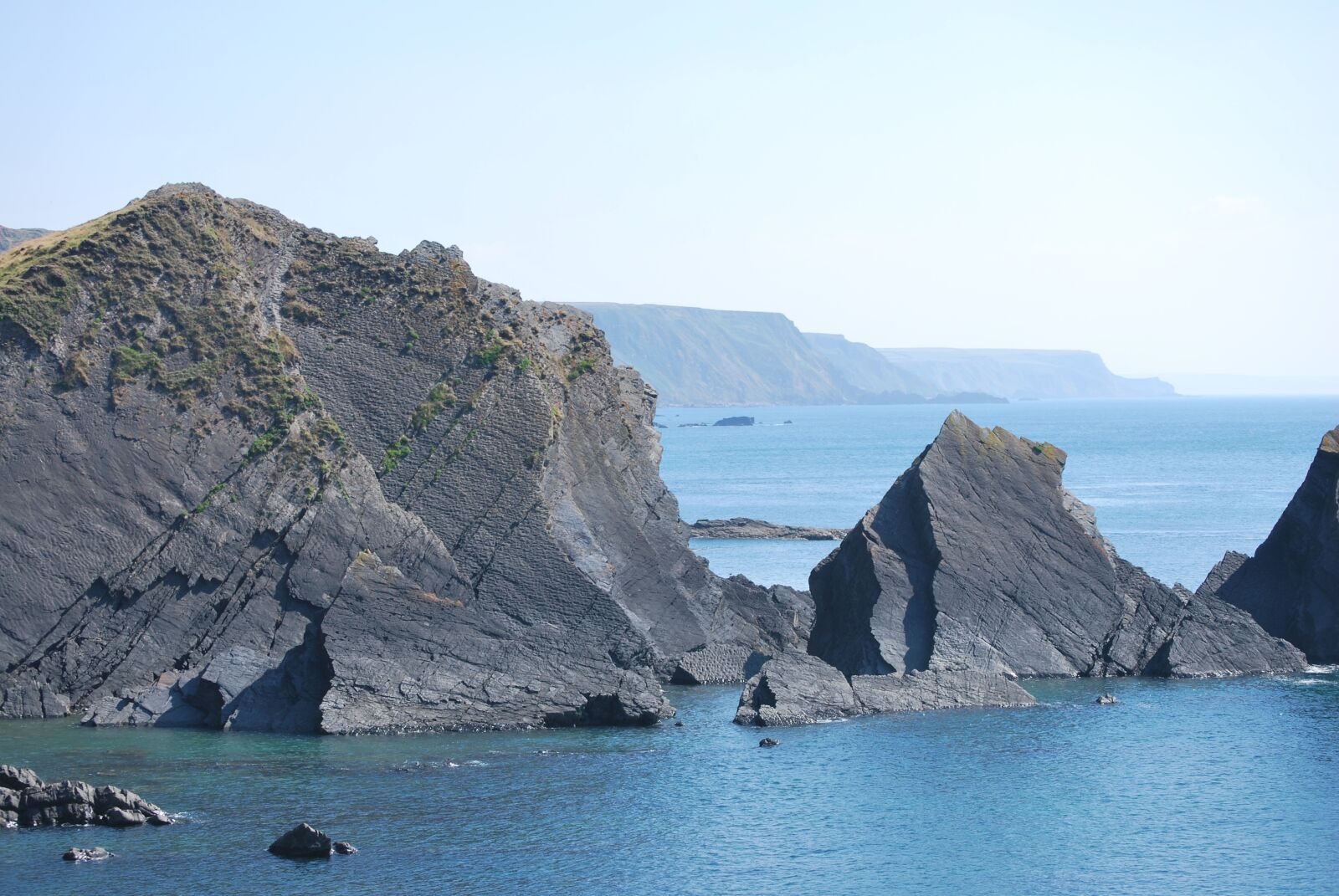 Nikon D60 sample photo. Cornwall, cliffs, sea photography