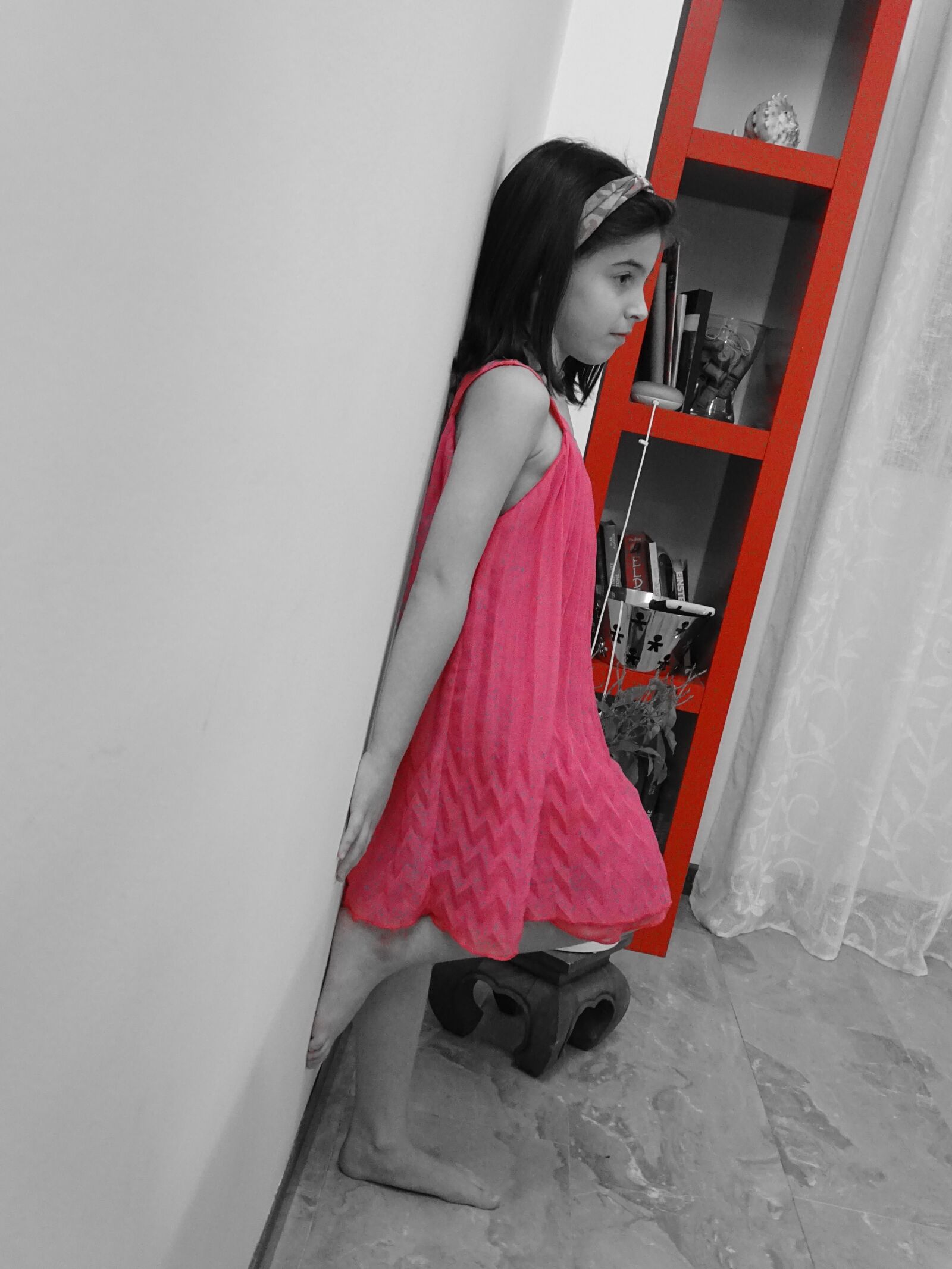Sony Cyber-shot DSC-HX350 sample photo. Little girl, red, white photography