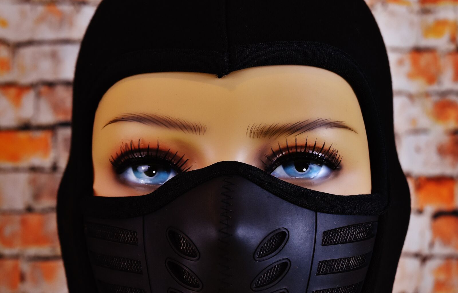 Nikon D7200 sample photo. Woman, ski mask, eyes photography