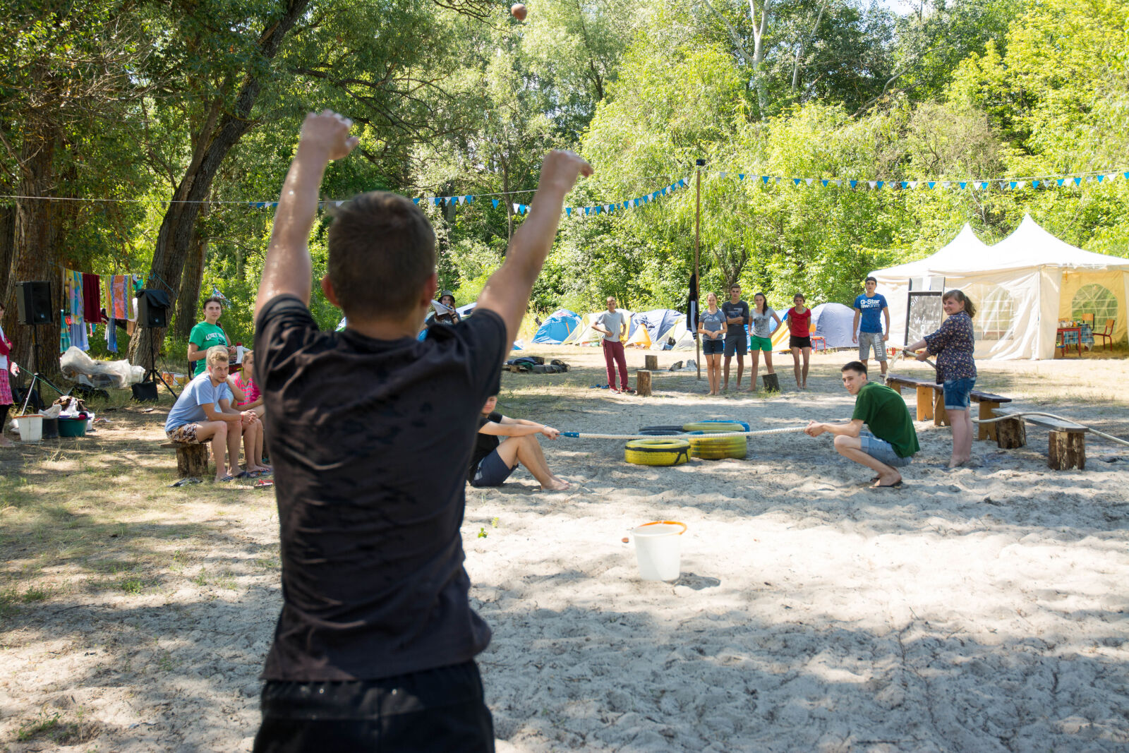 Nikon D7100 sample photo. Camp, dip, forest, pine photography