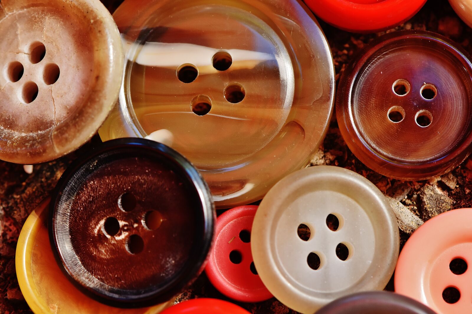 Nikon D7200 sample photo. Buttons, 4 holes, colorful photography