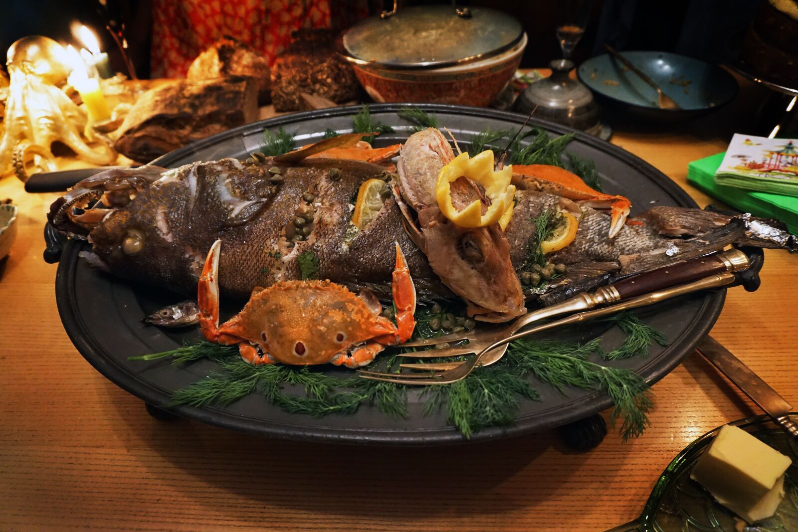 Sony a6000 sample photo. Fish, platter, dish photography