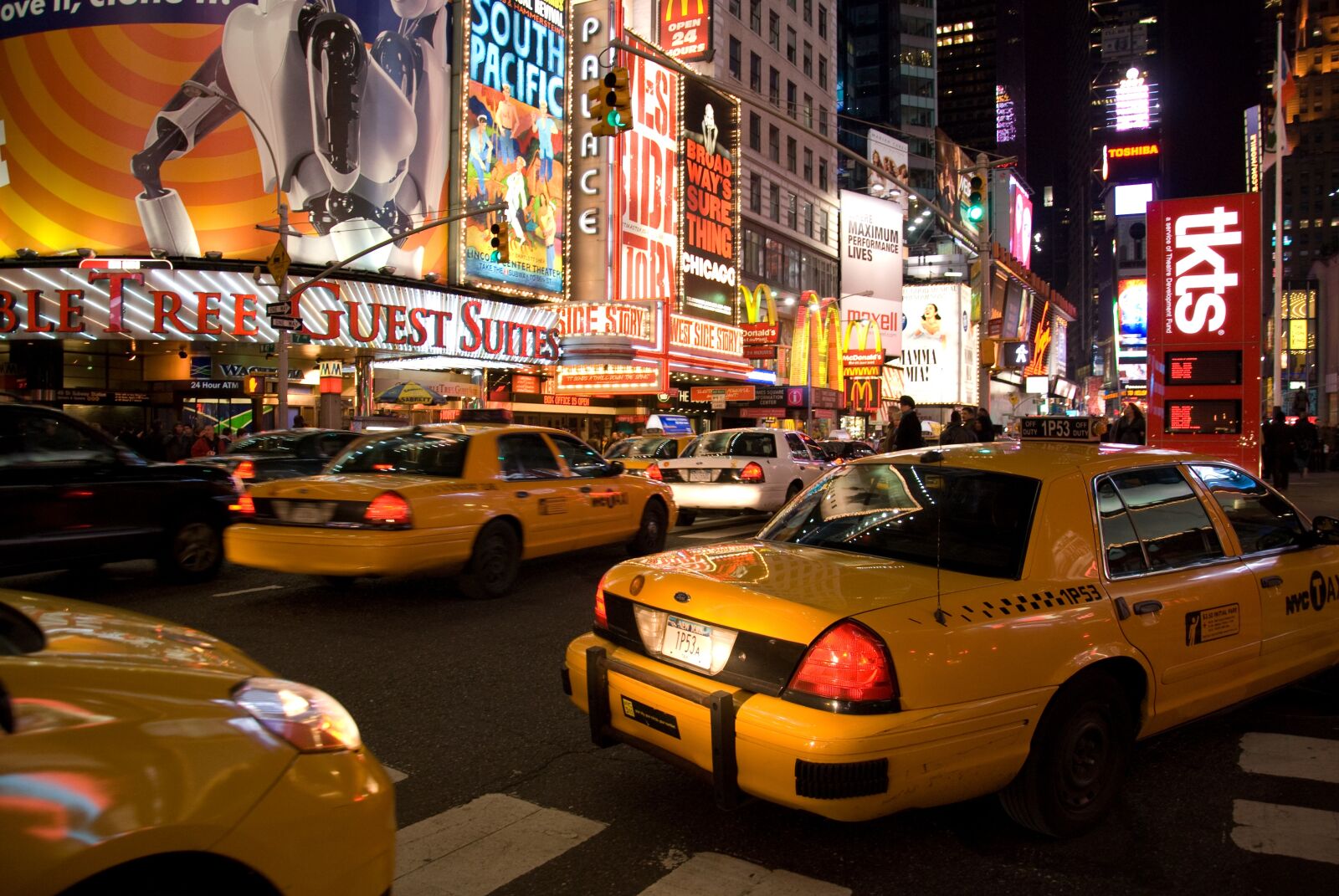 Nikon D60 sample photo. Newyork, taxi, time square photography