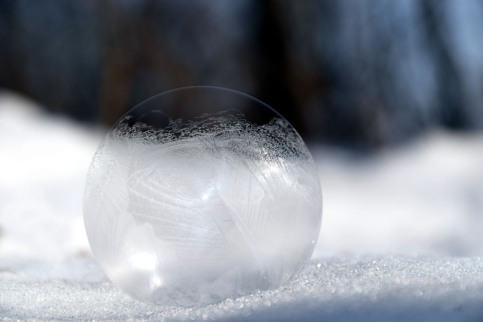 Nikon D3300 sample photo. Soap bubble, frosted, winter photography