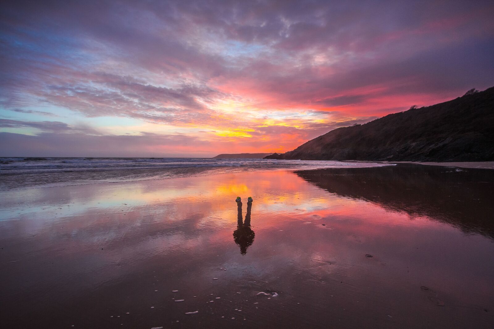 Canon EOS 60D sample photo. Beach, sunset, low tide photography