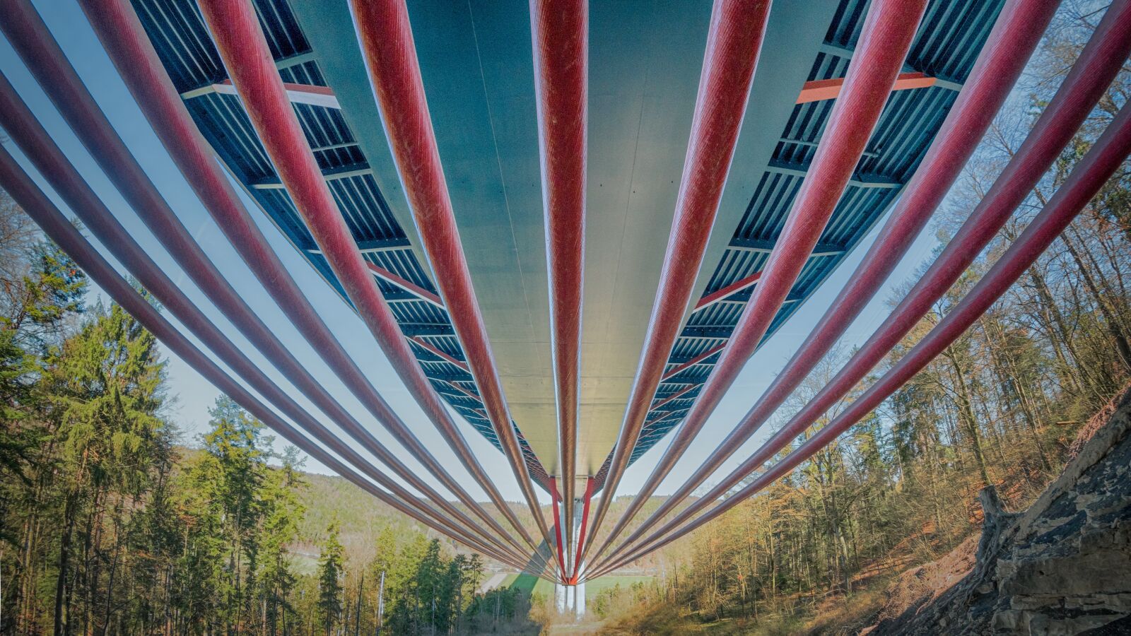 Nikon D750 sample photo. A81 neckar valley bridge photography