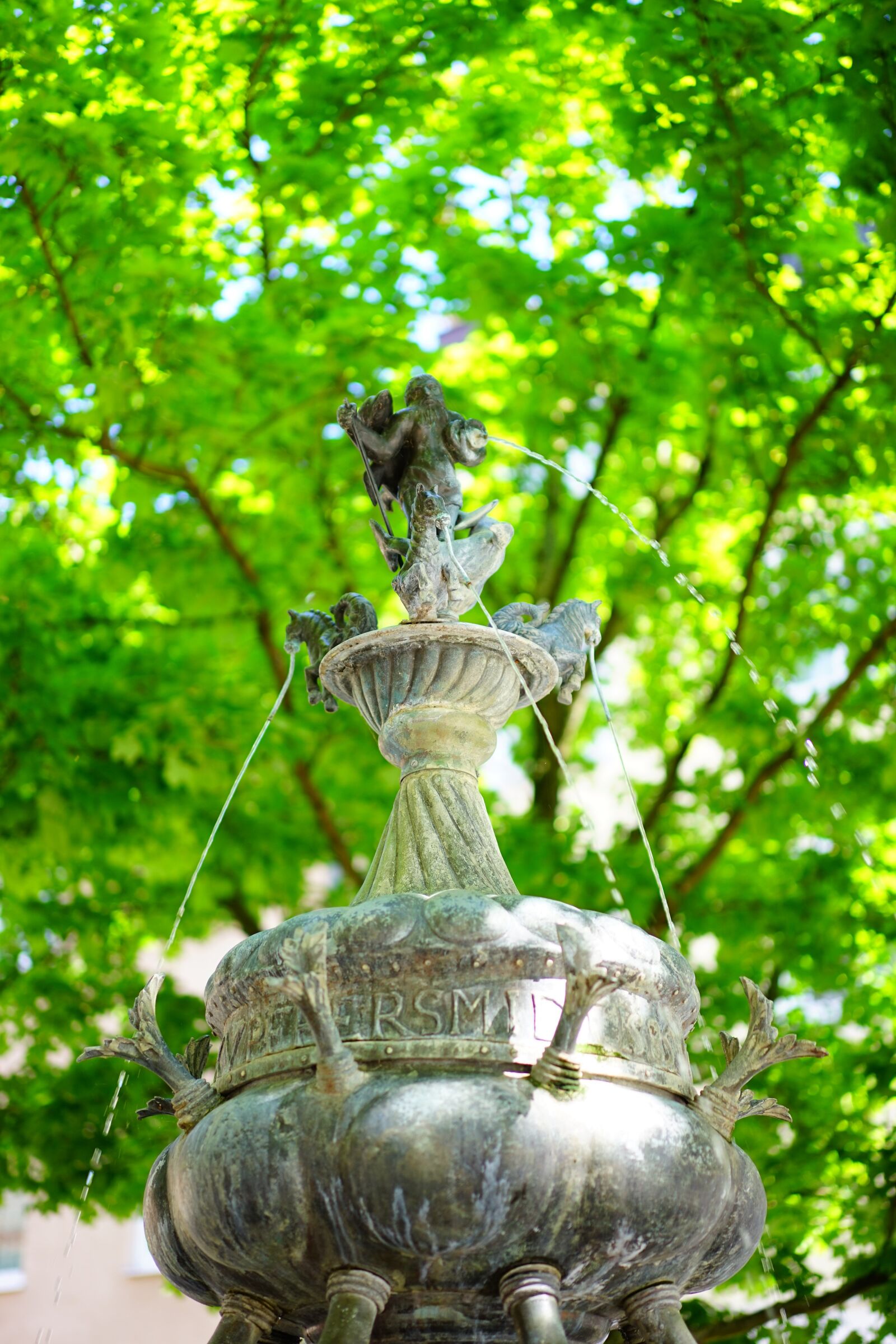 Sony a7 sample photo. Dolphin fountain, fountain, ulm photography