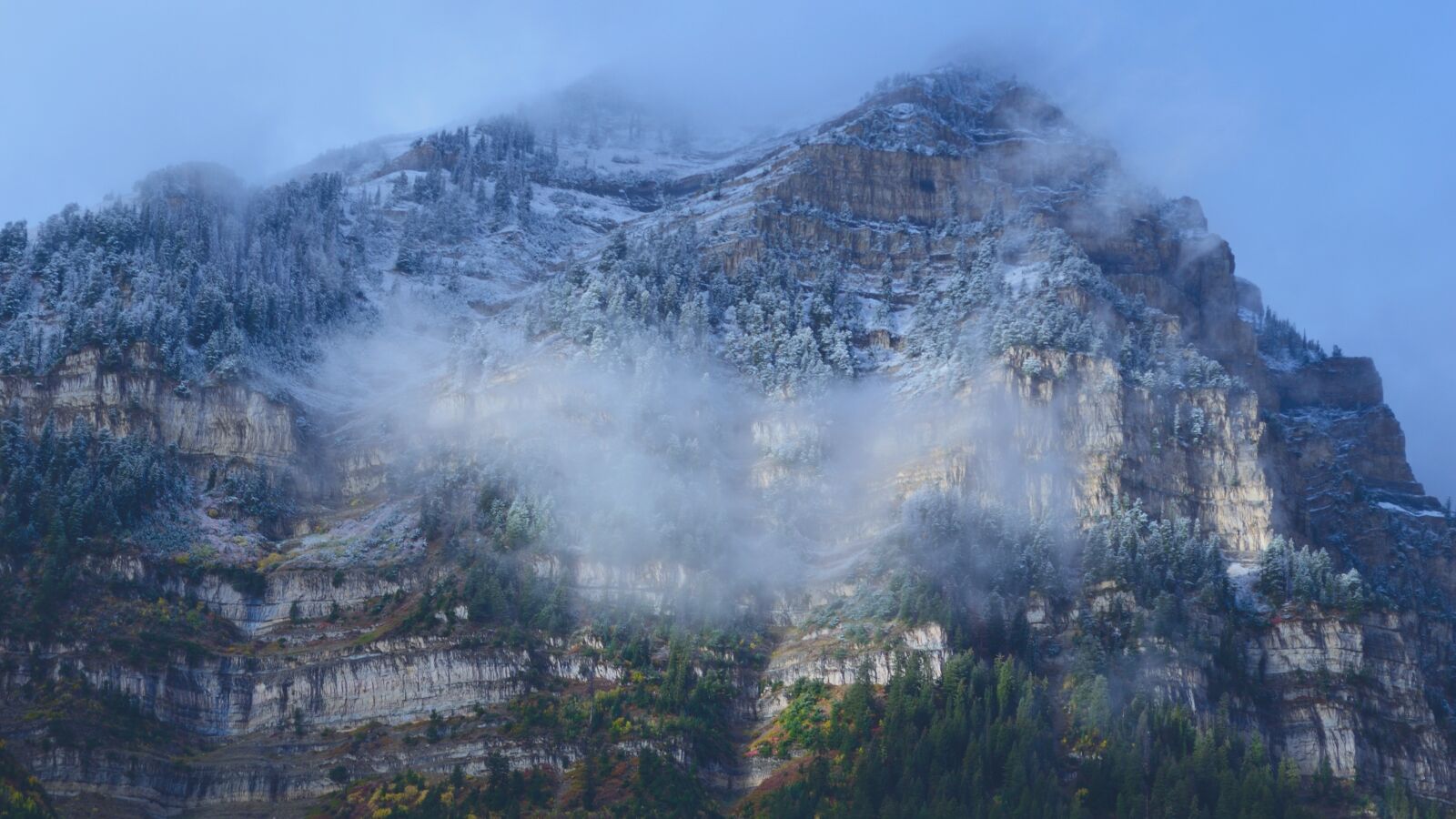 Nikon D3100 sample photo. Mountains, fog, snow photography