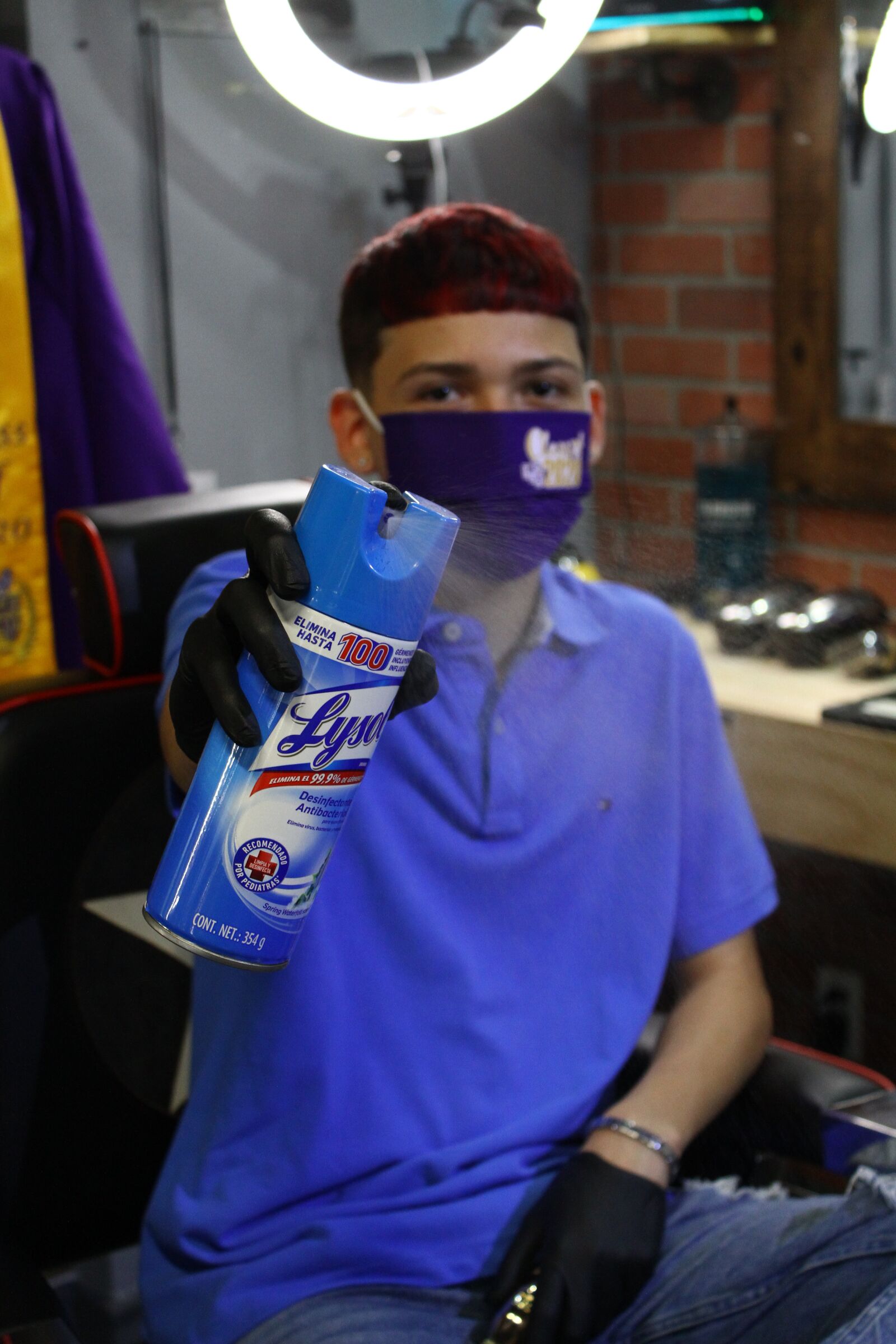Canon EOS 7D sample photo. Covid, lysol, barber shop photography