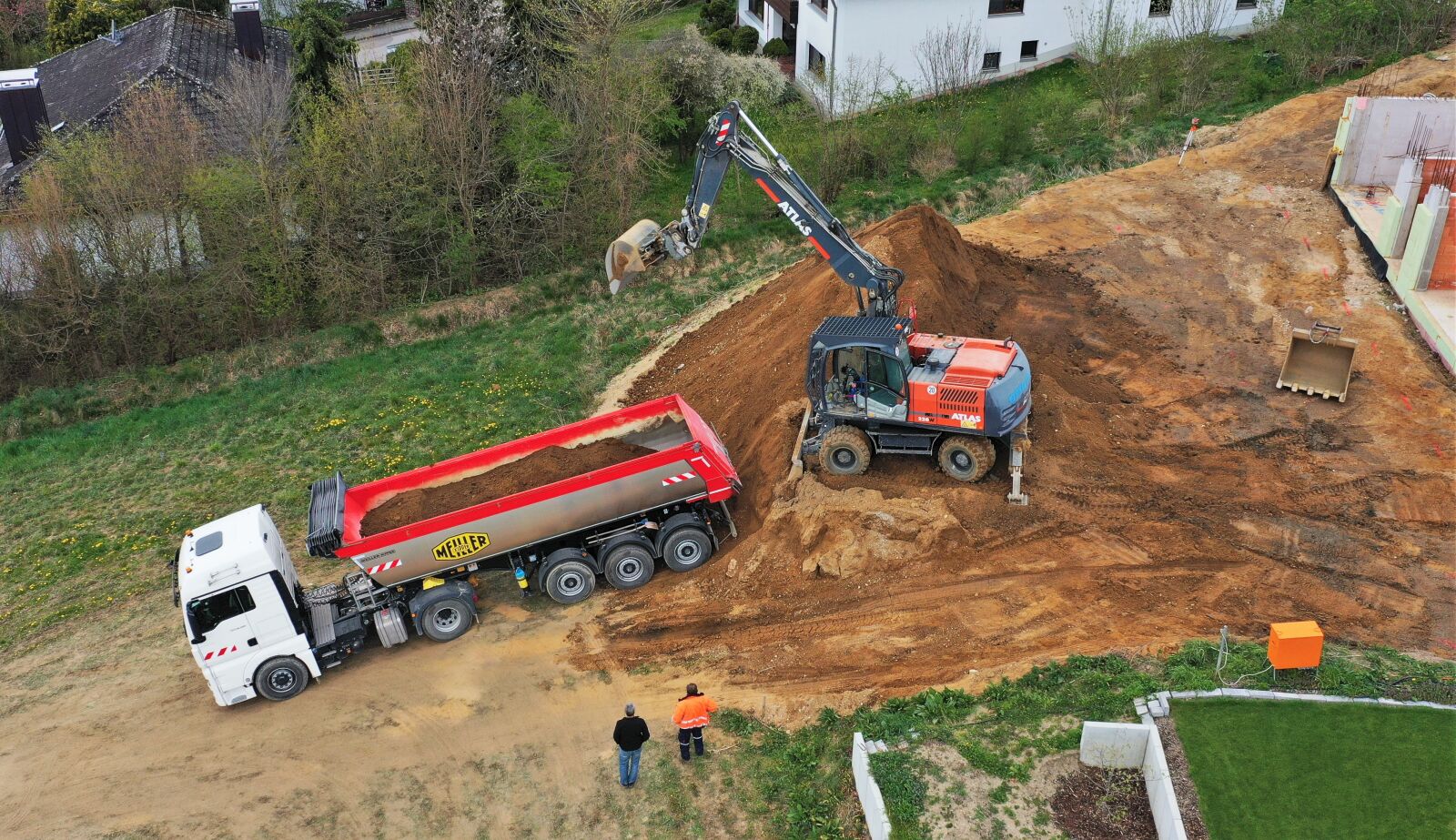 Hasselblad L1D-20c sample photo. Site, excavators, construction machine photography