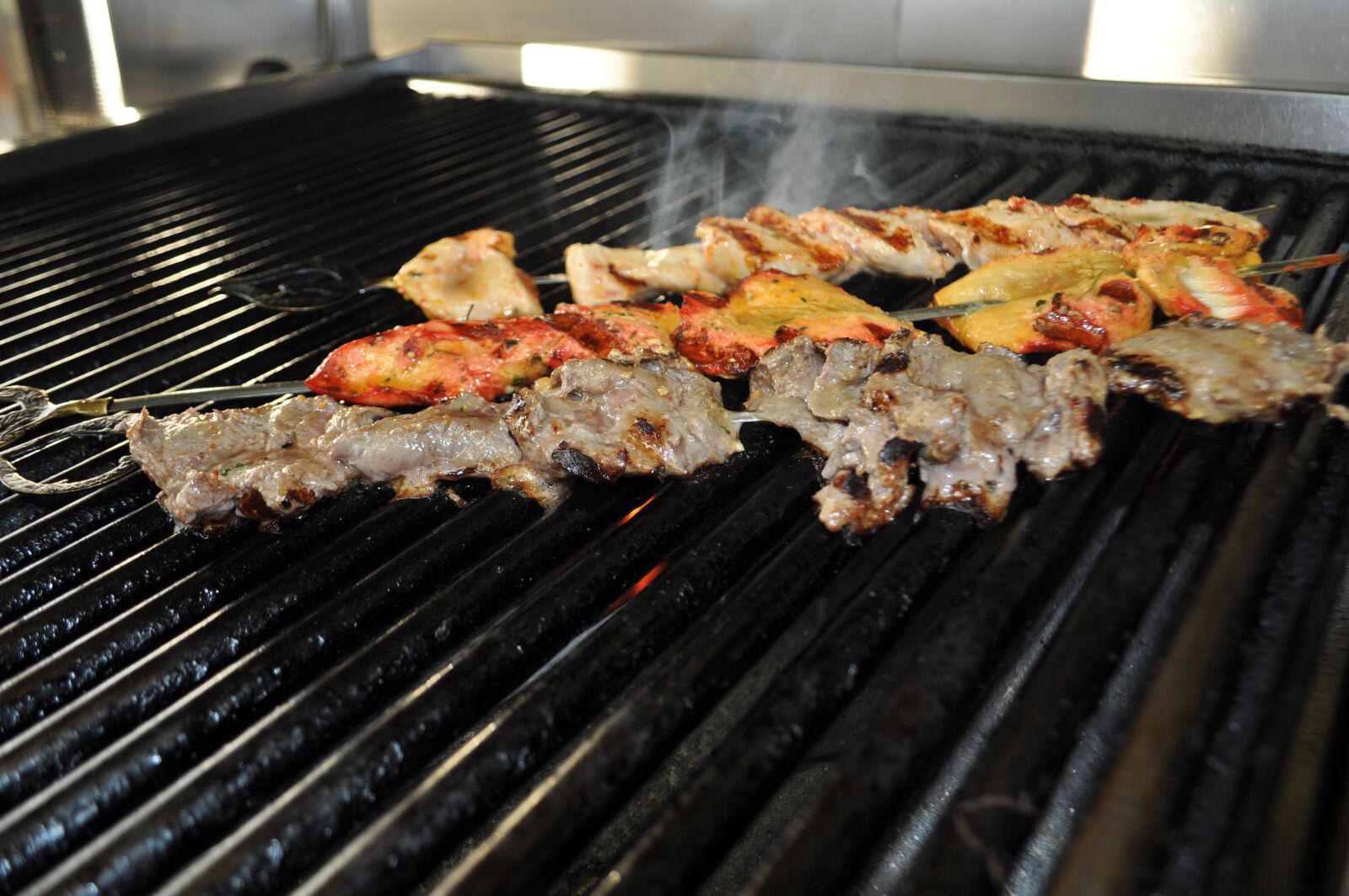Nikon D5000 sample photo. Kebabs, kebab, meat photography