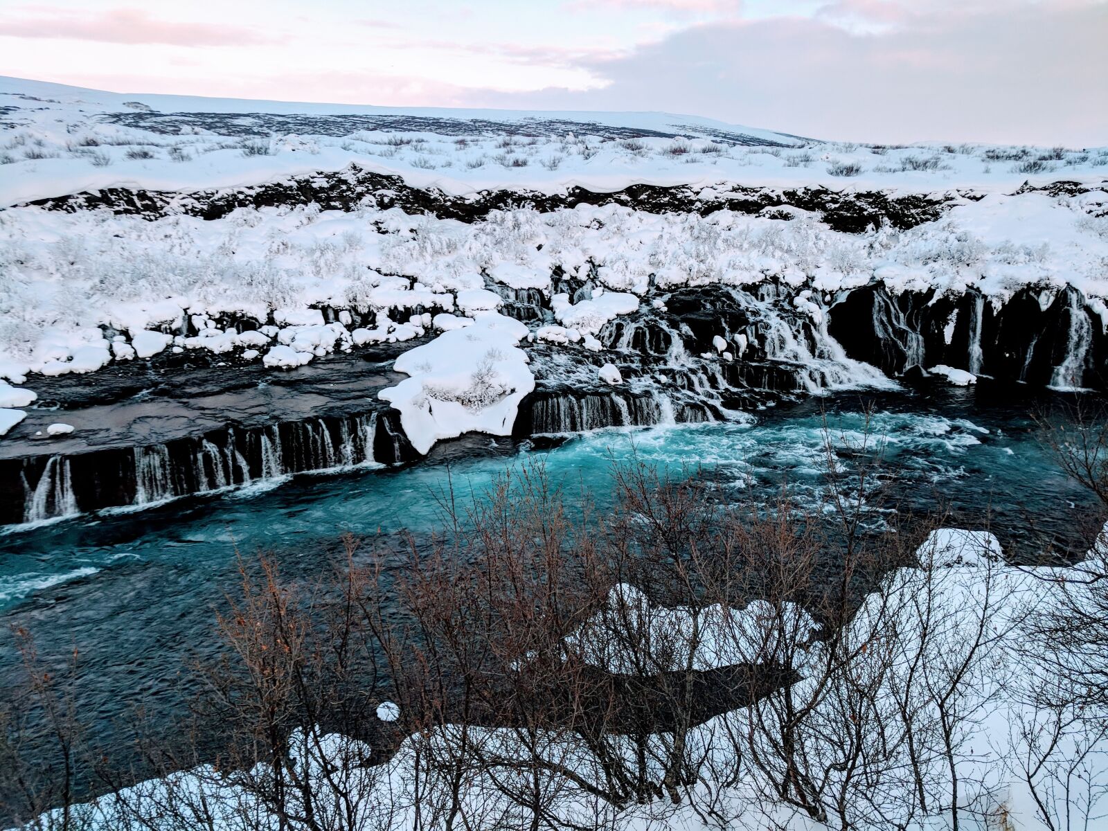 Google Pixel sample photo. Winter, snow, water photography