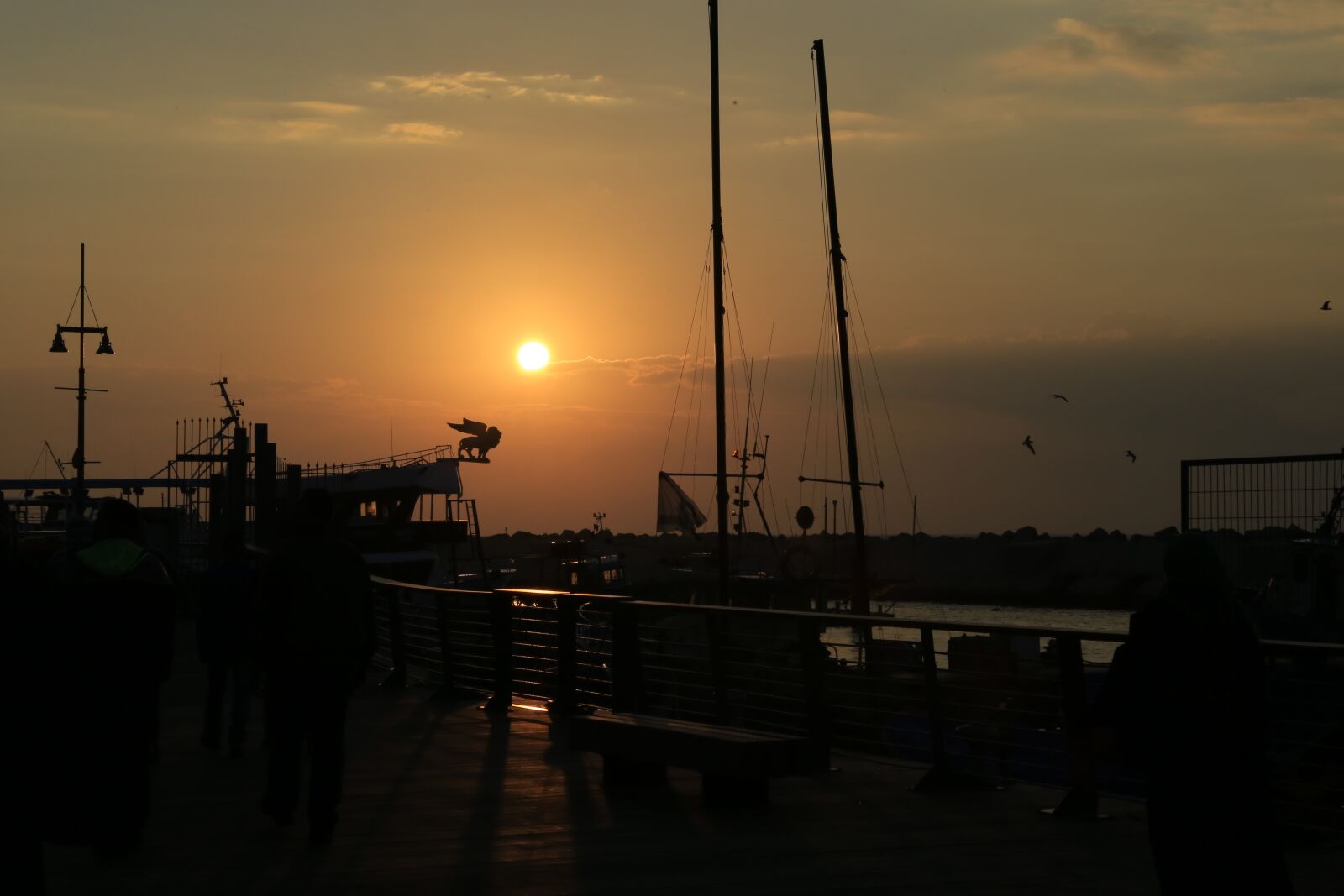 Canon EF 24-70mm F2.8L II USM sample photo. Sunset, sea, port photography