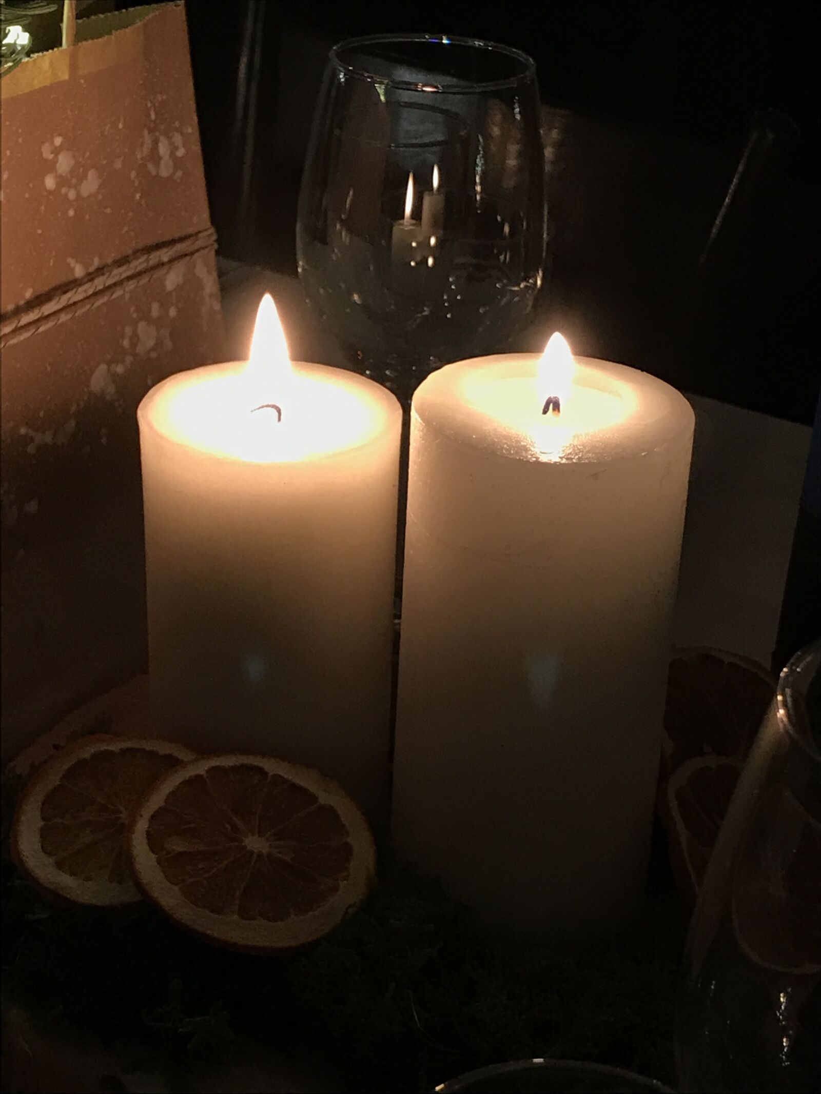 Apple iPhone 7 sample photo. Candle, light, decoration photography