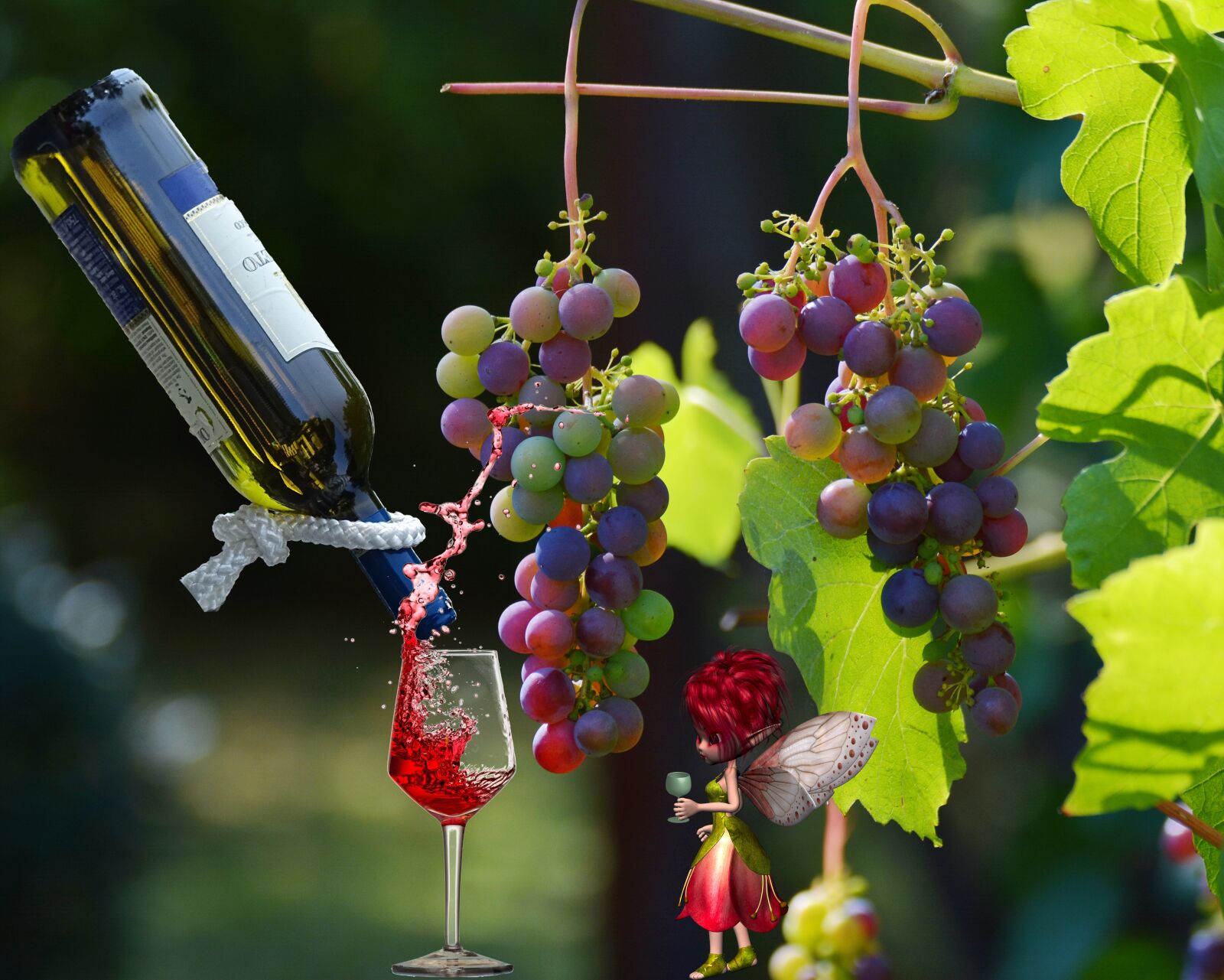 Nikon D5200 sample photo. Wine, plant, elf photography