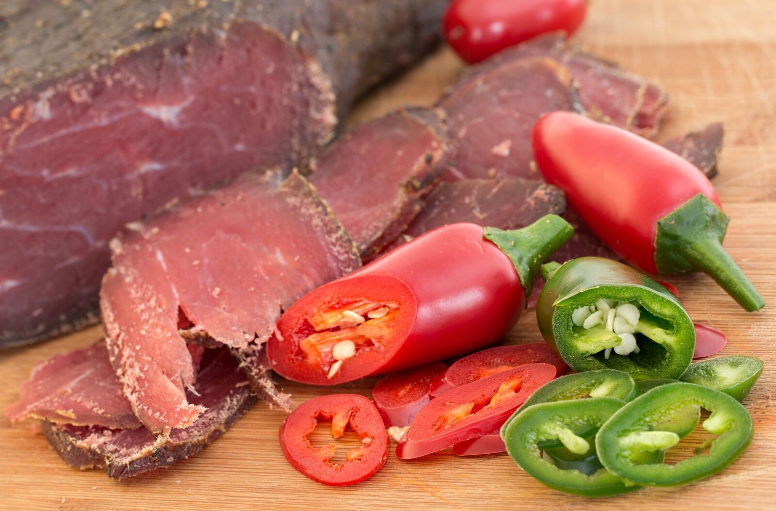 Canon EF 100mm F2.8L Macro IS USM sample photo. Dried beef, meat, processed photography