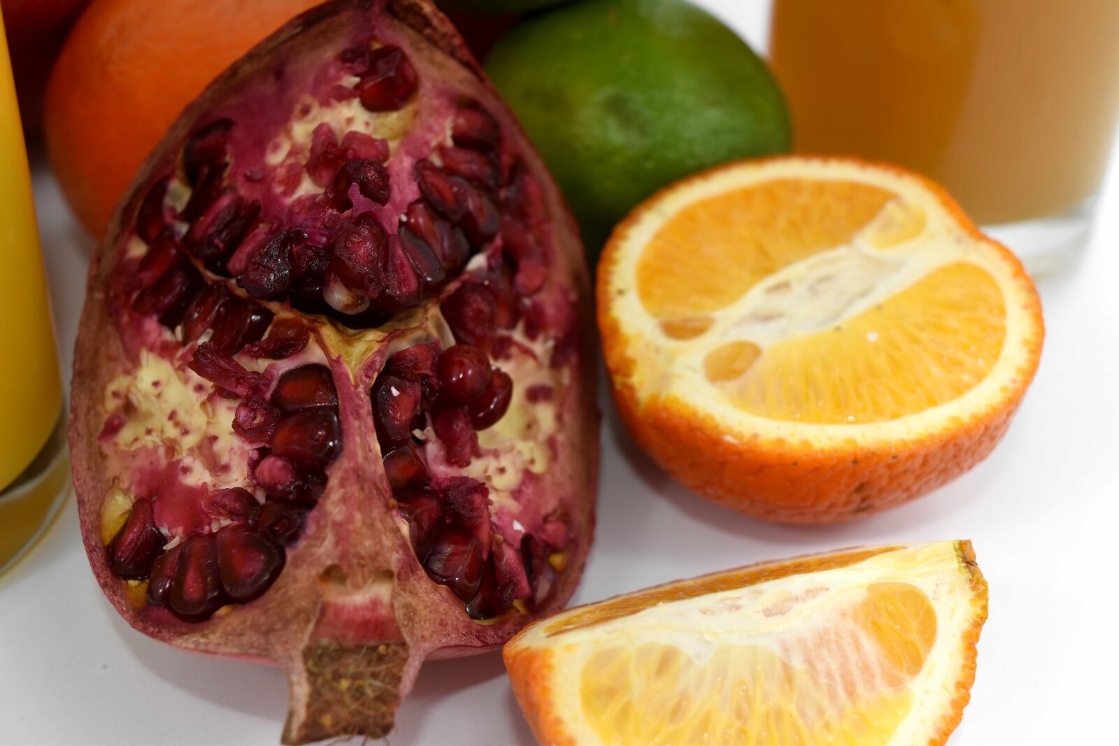 Nikon D5500 sample photo. Cross section, kernel, mandarin photography