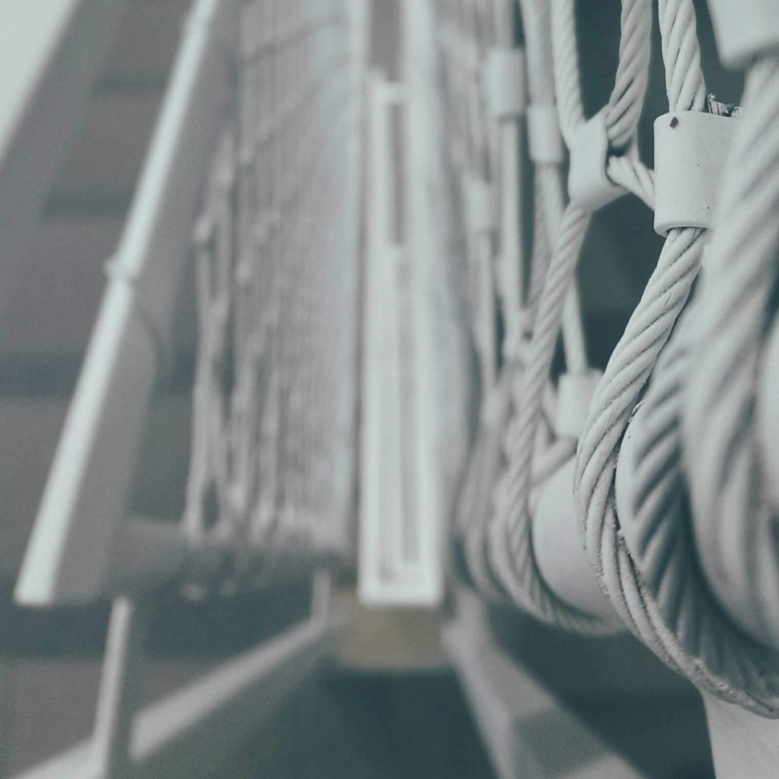 HTC ONE sample photo. Ropes, banister, bridge photography