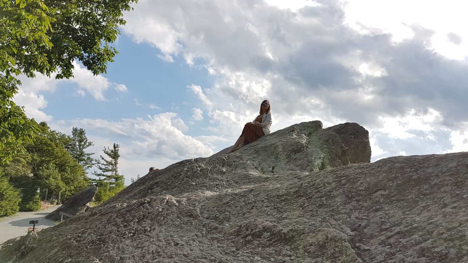 Samsung Galaxy S7 Edge sample photo. Rock, sky, clouds photography