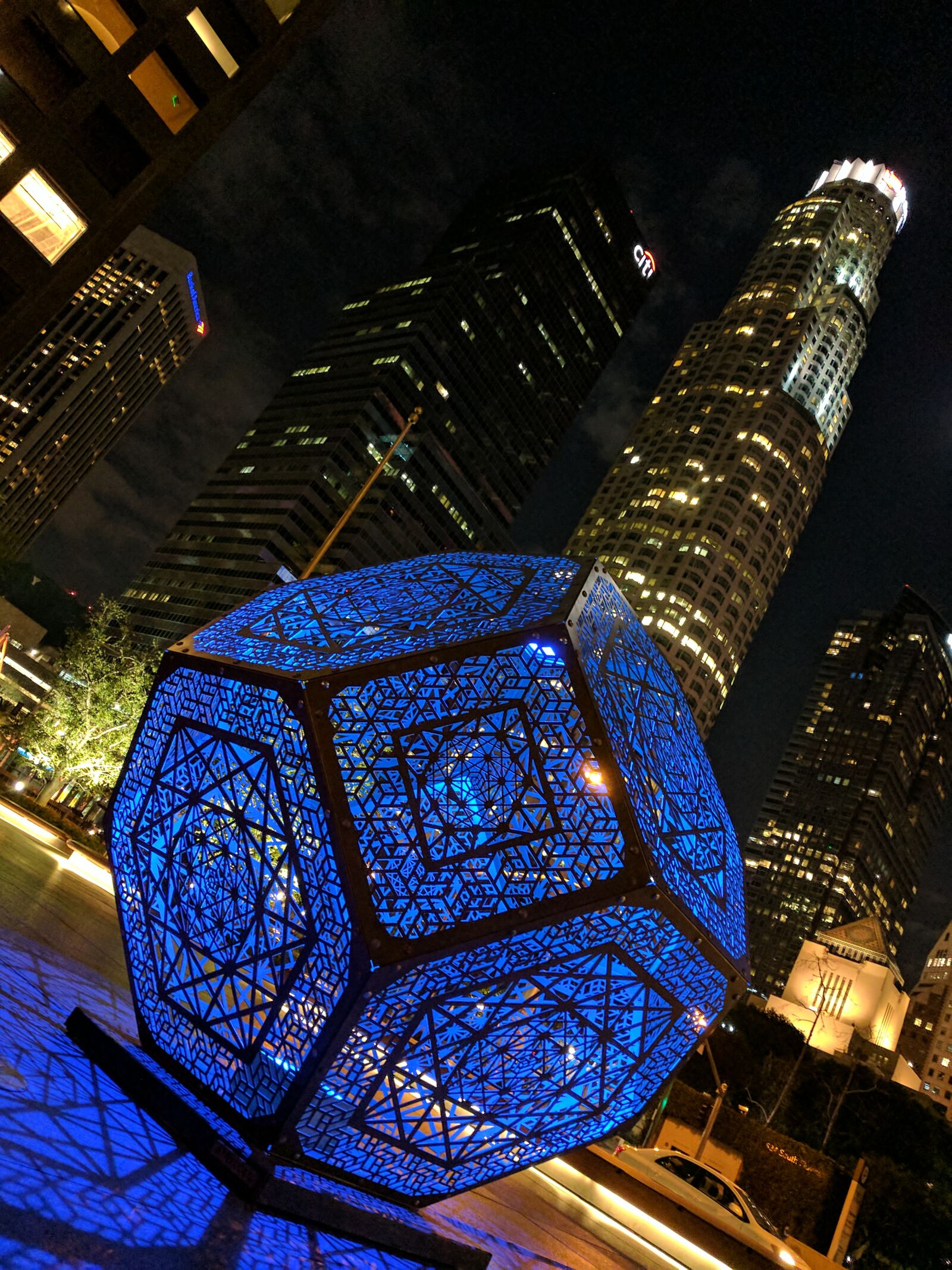 Google Pixel sample photo. Architecture, art, blue, building photography