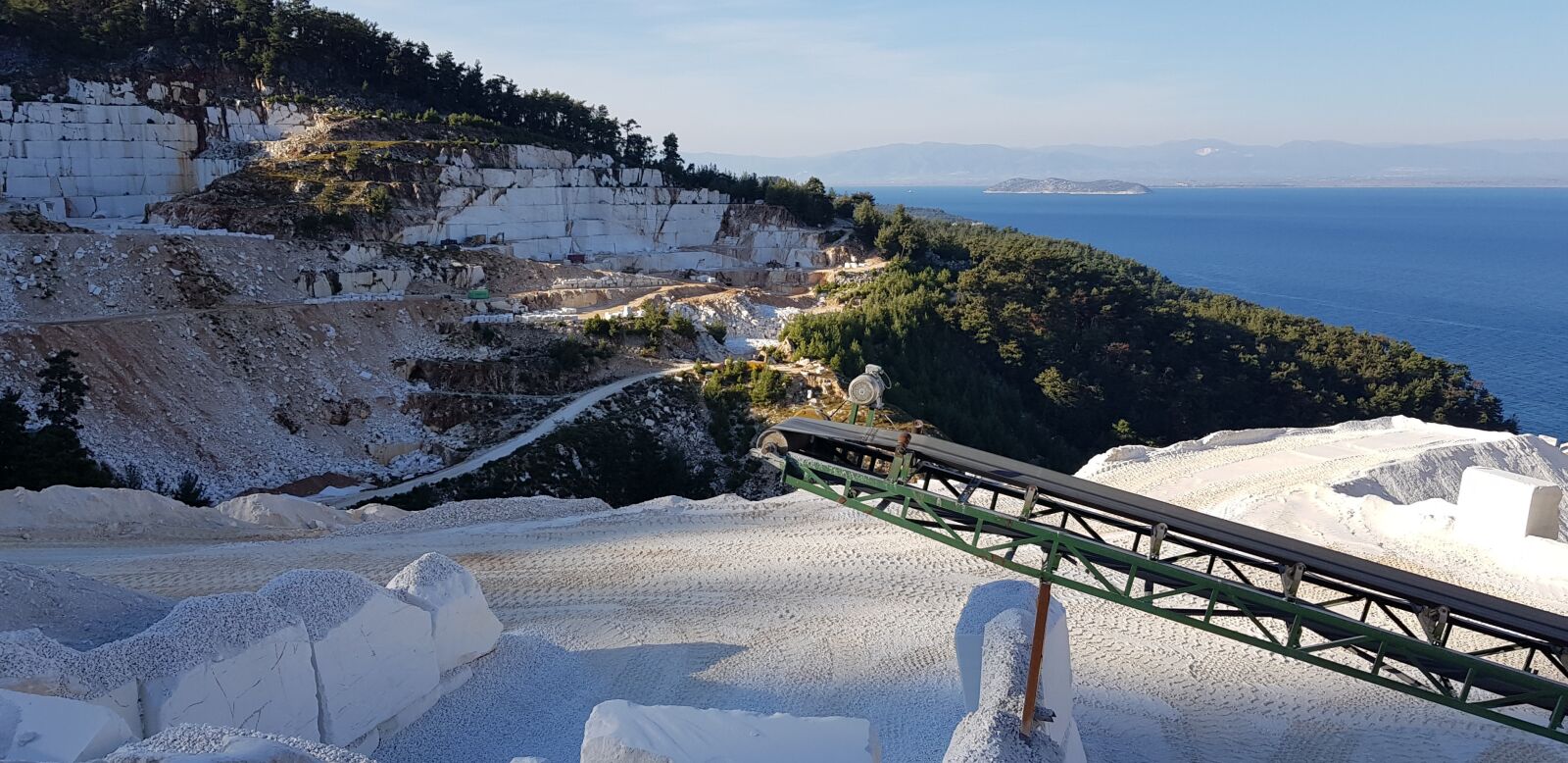 Samsung Galaxy S8 sample photo. Thassos, sea, marble photography
