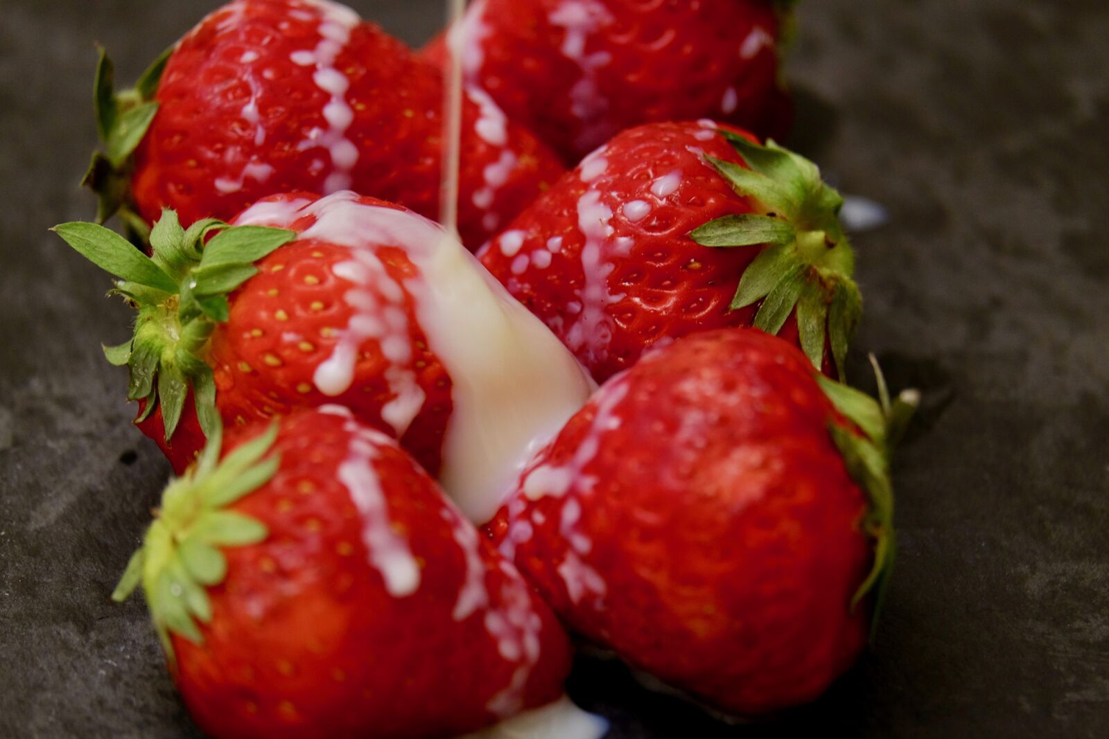 Fujifilm X-T10 sample photo. Strawberry, fruit, milk photography