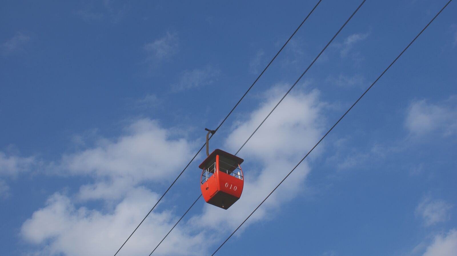 Sony Alpha DSLR-A300 sample photo. Sky, cable car, simple photography