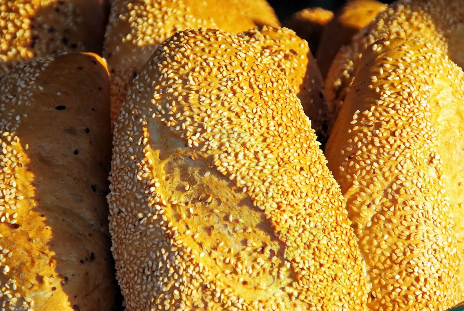 Pentax K200D sample photo. Bread, power, sesame bread photography
