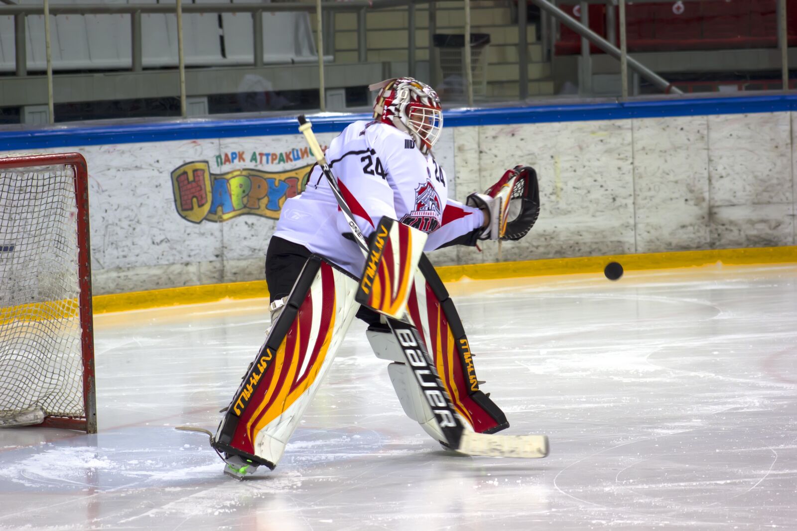 Canon EF75-300mm f/4-5.6 sample photo. Hockey, warm-up, game photography