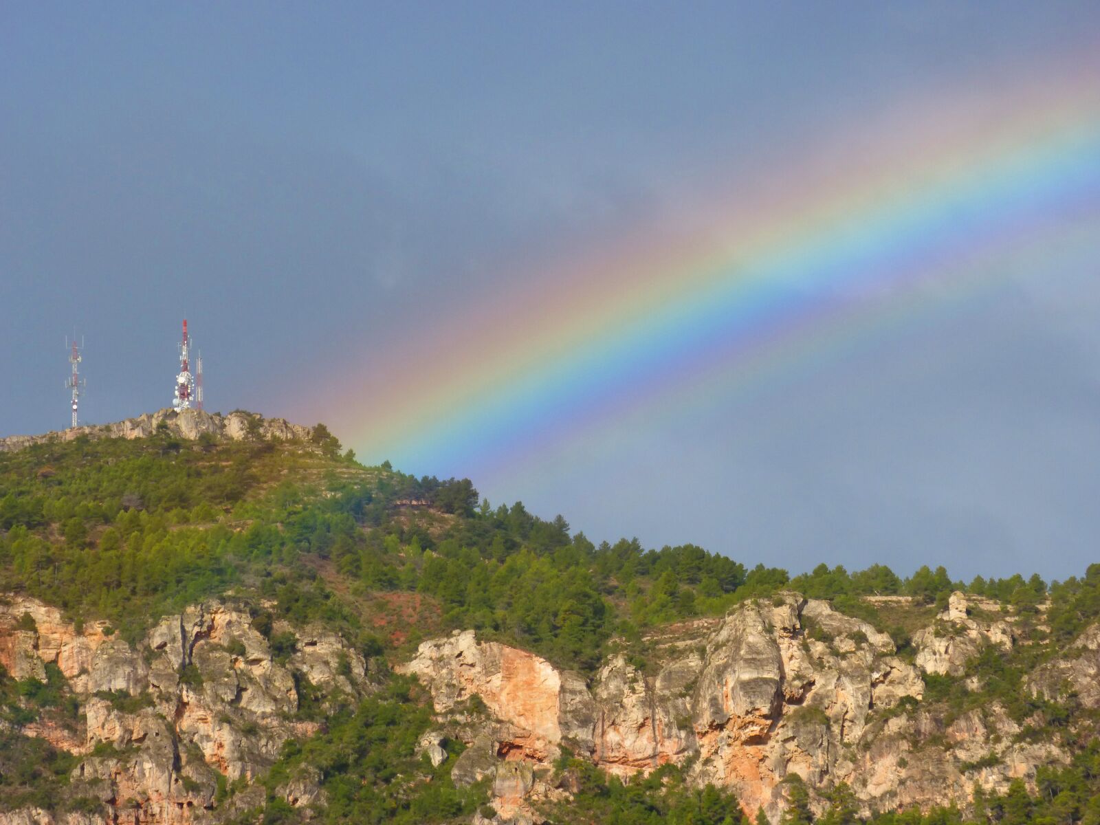 Panasonic DMC-FZ62 sample photo. Rainbow, vineyard, landscape photography