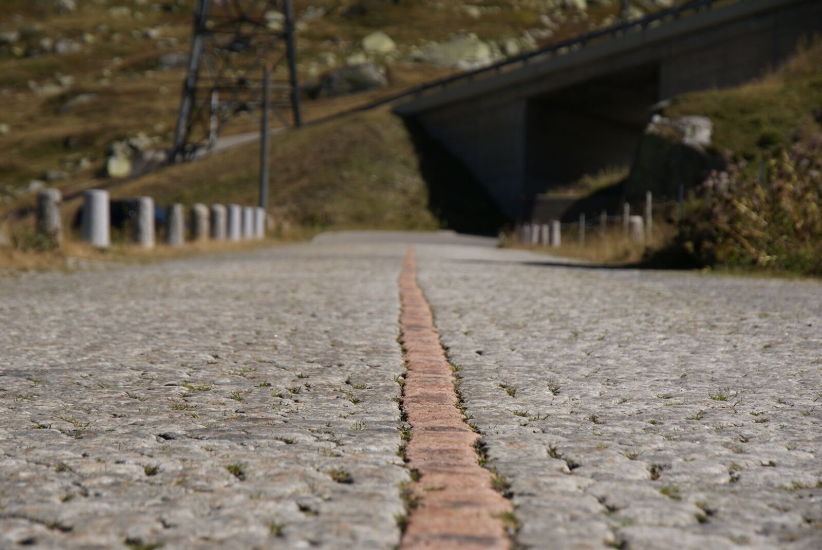Sony Alpha DSLR-A300 sample photo. Paved road, historical gotthardstrasse photography
