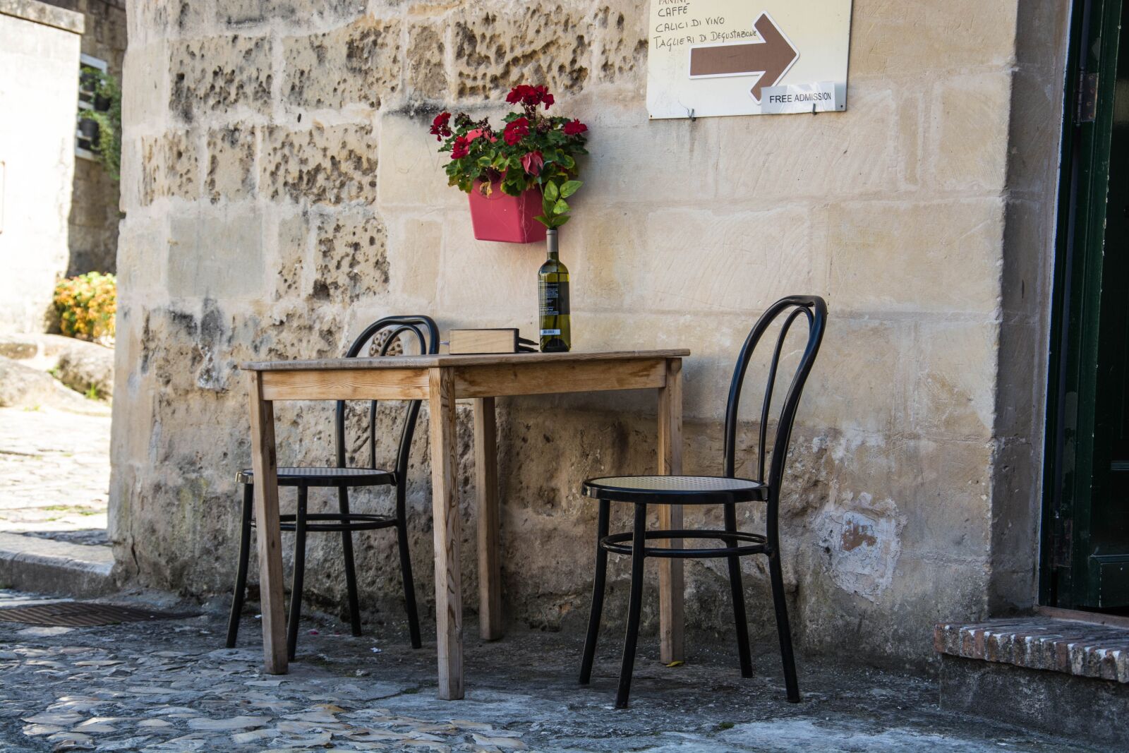 Nikon D5200 sample photo. Matera, italy, chairs photography