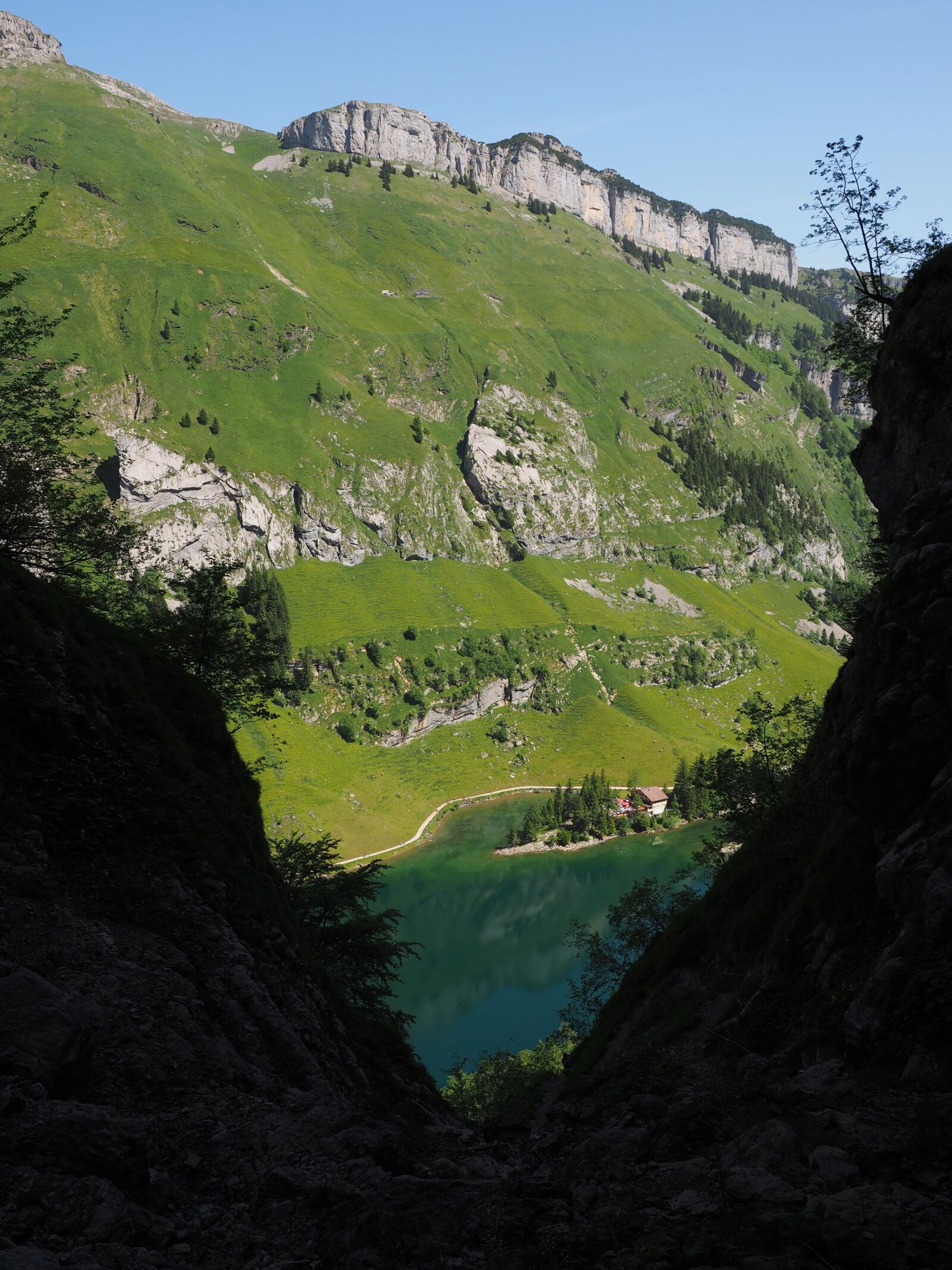 Olympus OM-D E-M1 + Olympus M.Zuiko Digital ED 12-40mm F2.8 Pro sample photo. Seealpsee, lake, idyll photography
