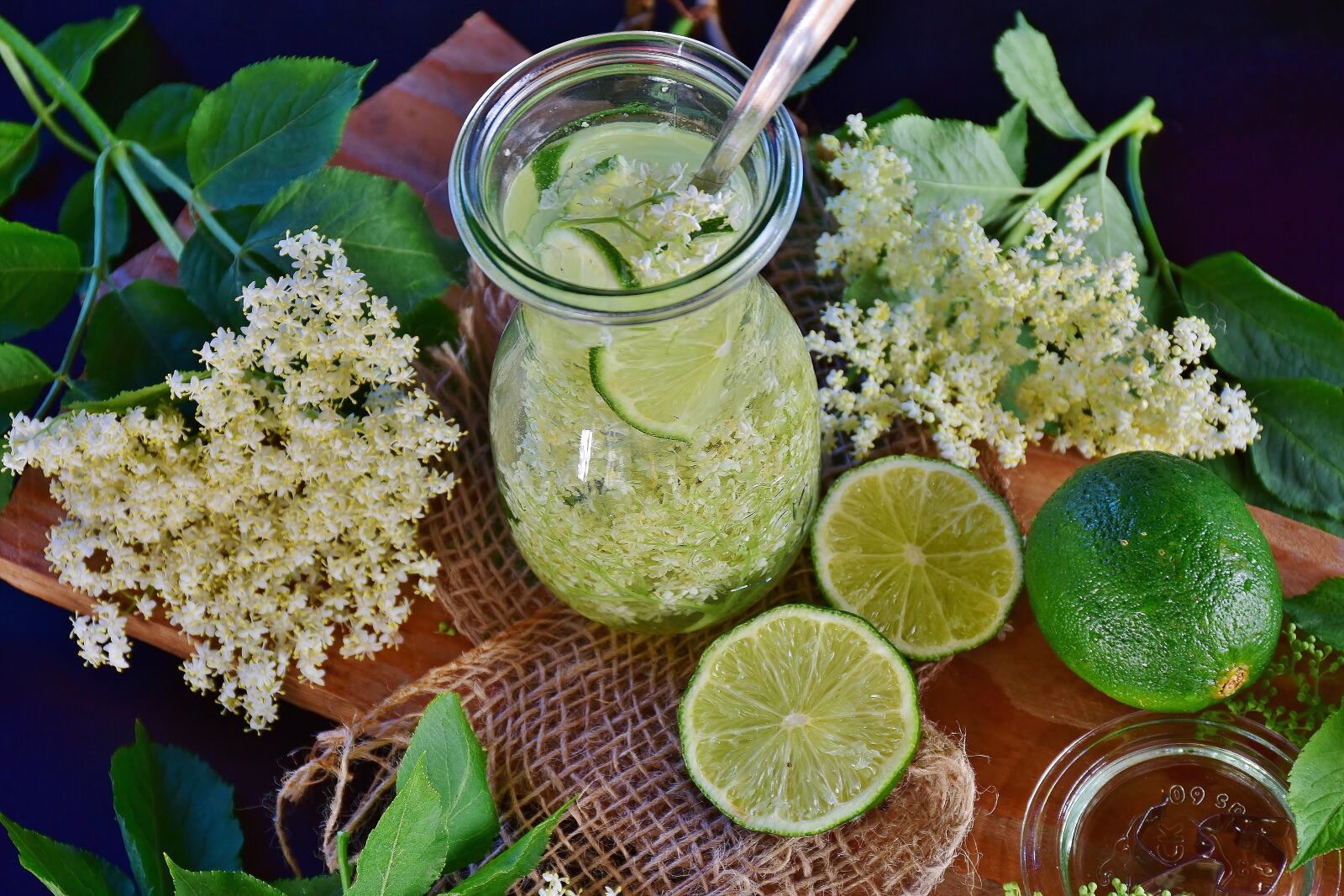 Nikon D7200 sample photo. Elder, flowers, syrup photography