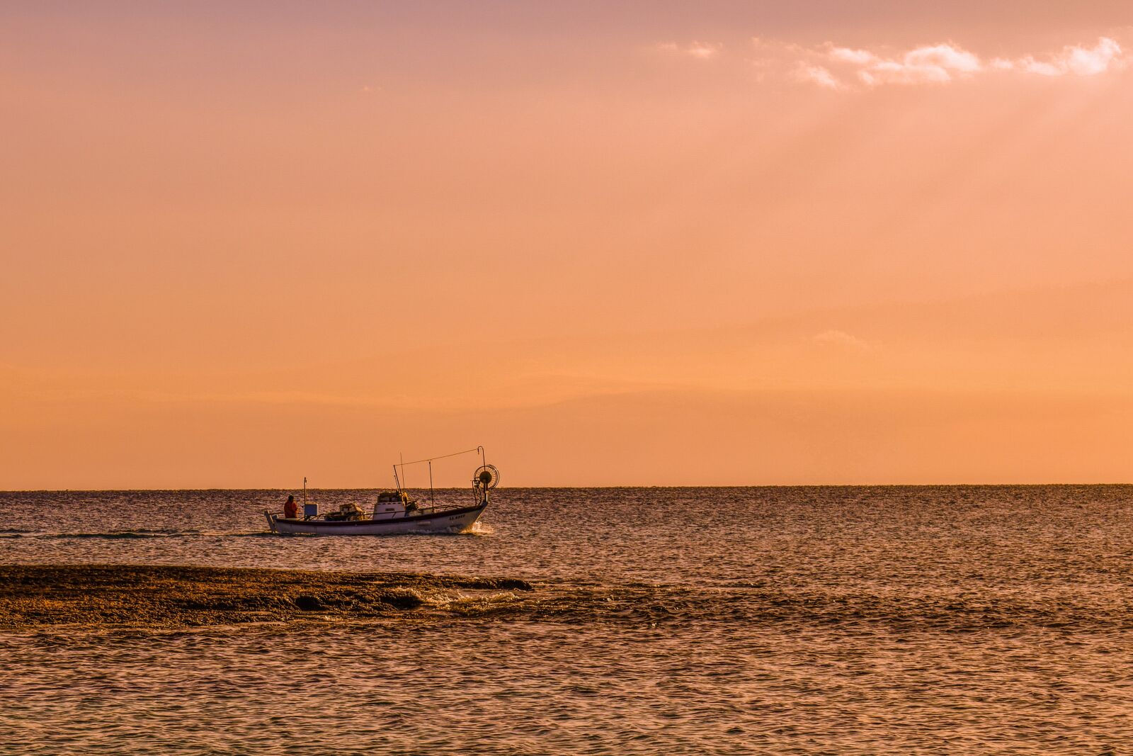 Nikon D3300 sample photo. Sunset, boat, sea photography