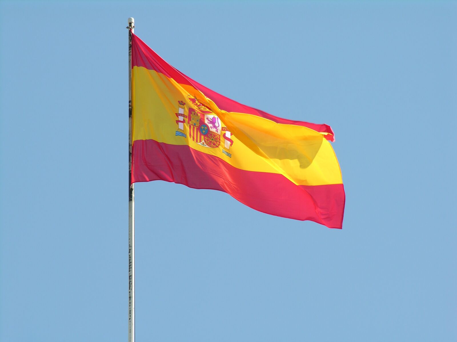Nikon E8800 sample photo. Spain, flag, mast photography