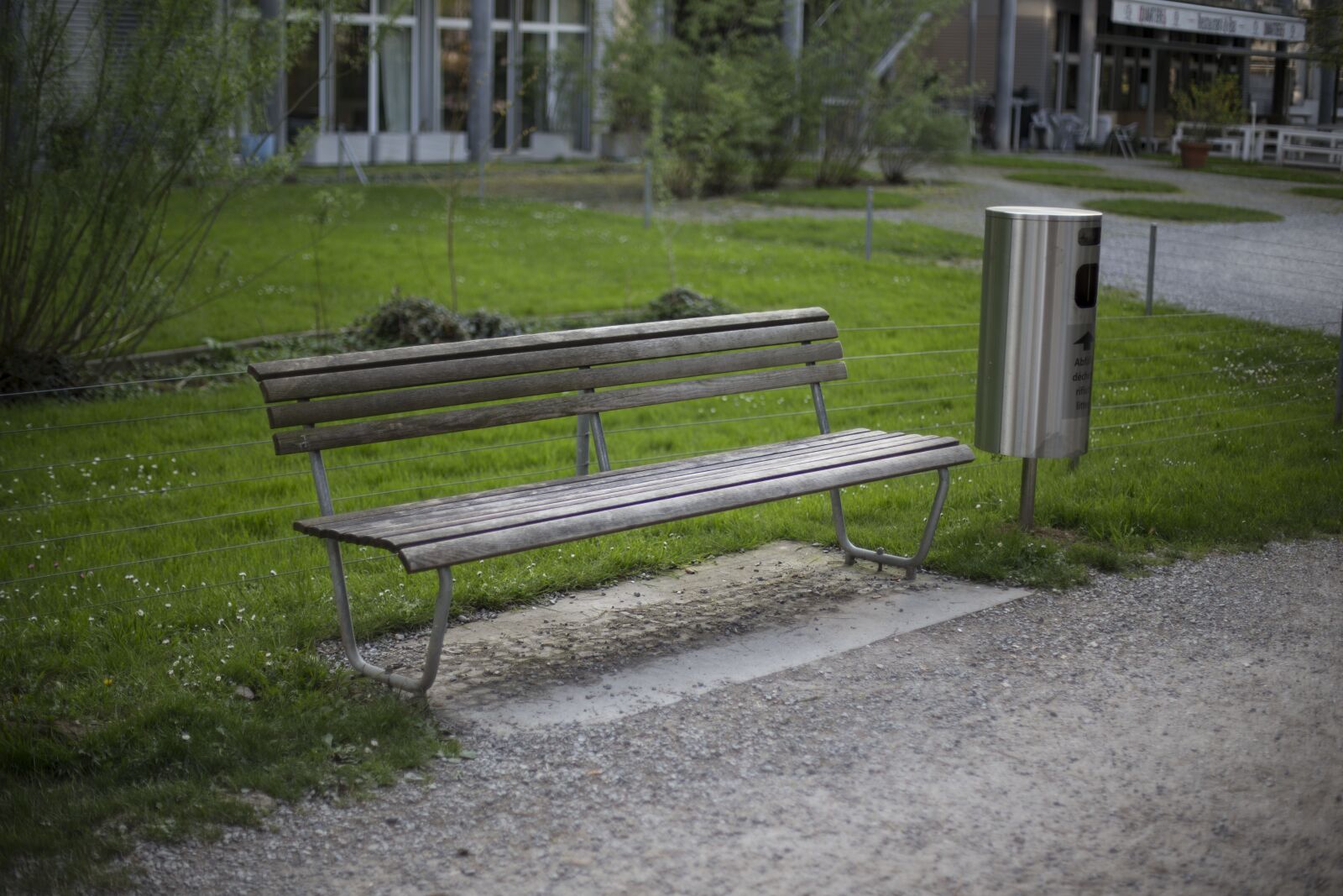 Canon EOS 6D + Canon EF 50mm F1.4 USM sample photo. Bench, grass, trash photography