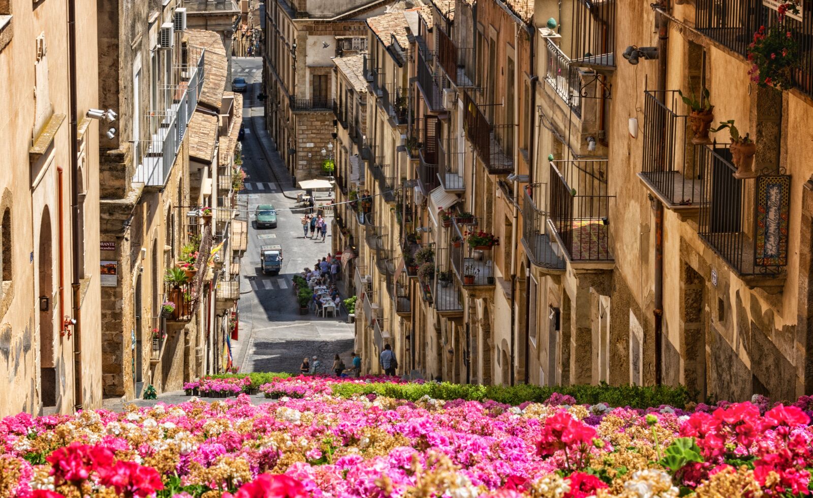 Nikon D3300 sample photo. Sicily, historic center, flowers photography