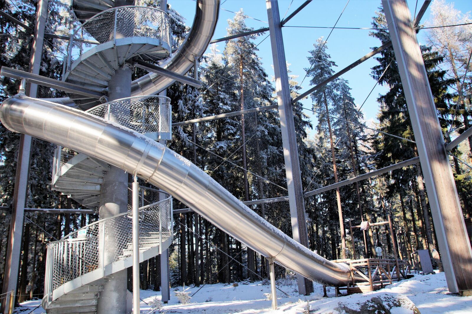 Sony SLT-A58 sample photo. Trail treetops, lookout, tube photography