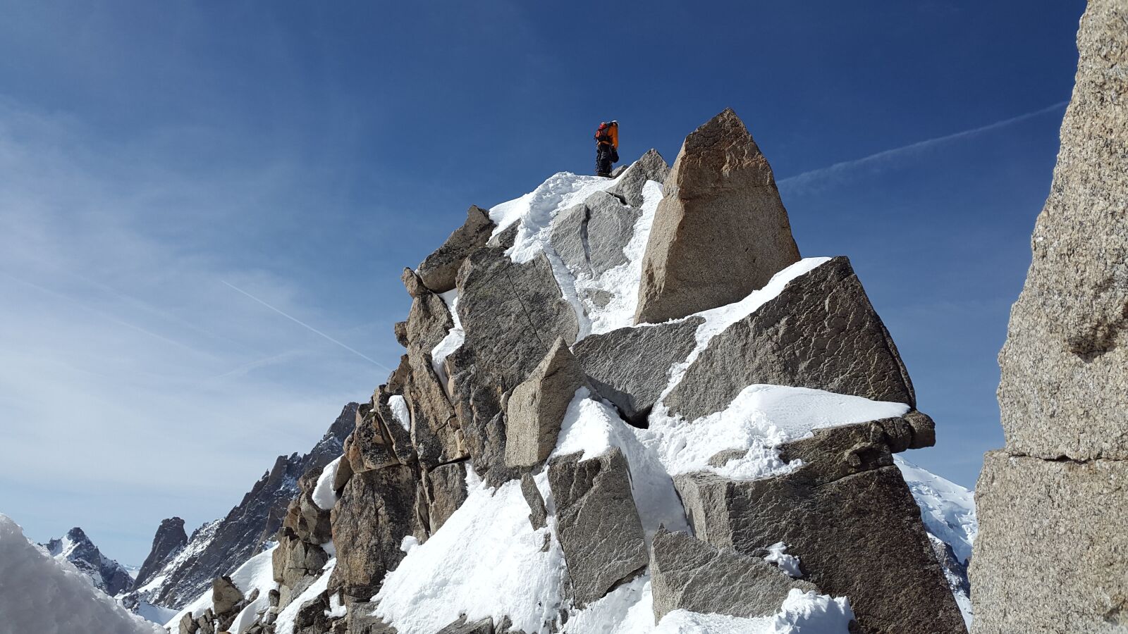 Samsung Galaxy Alpha sample photo. Cosmiques ridge, granite, summit photography