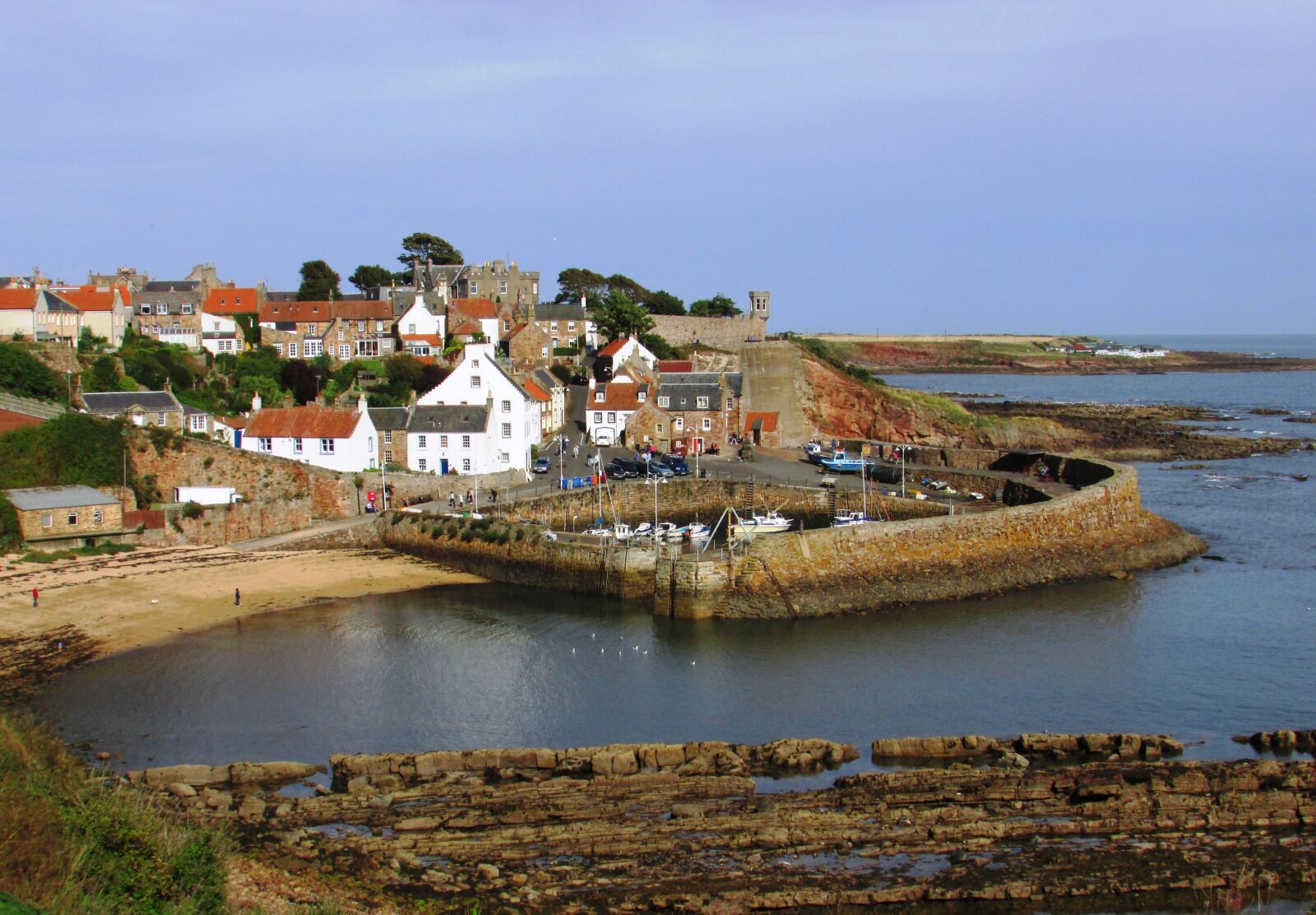 Canon PowerShot SX500 IS sample photo. Scotland, crail, harbour photography