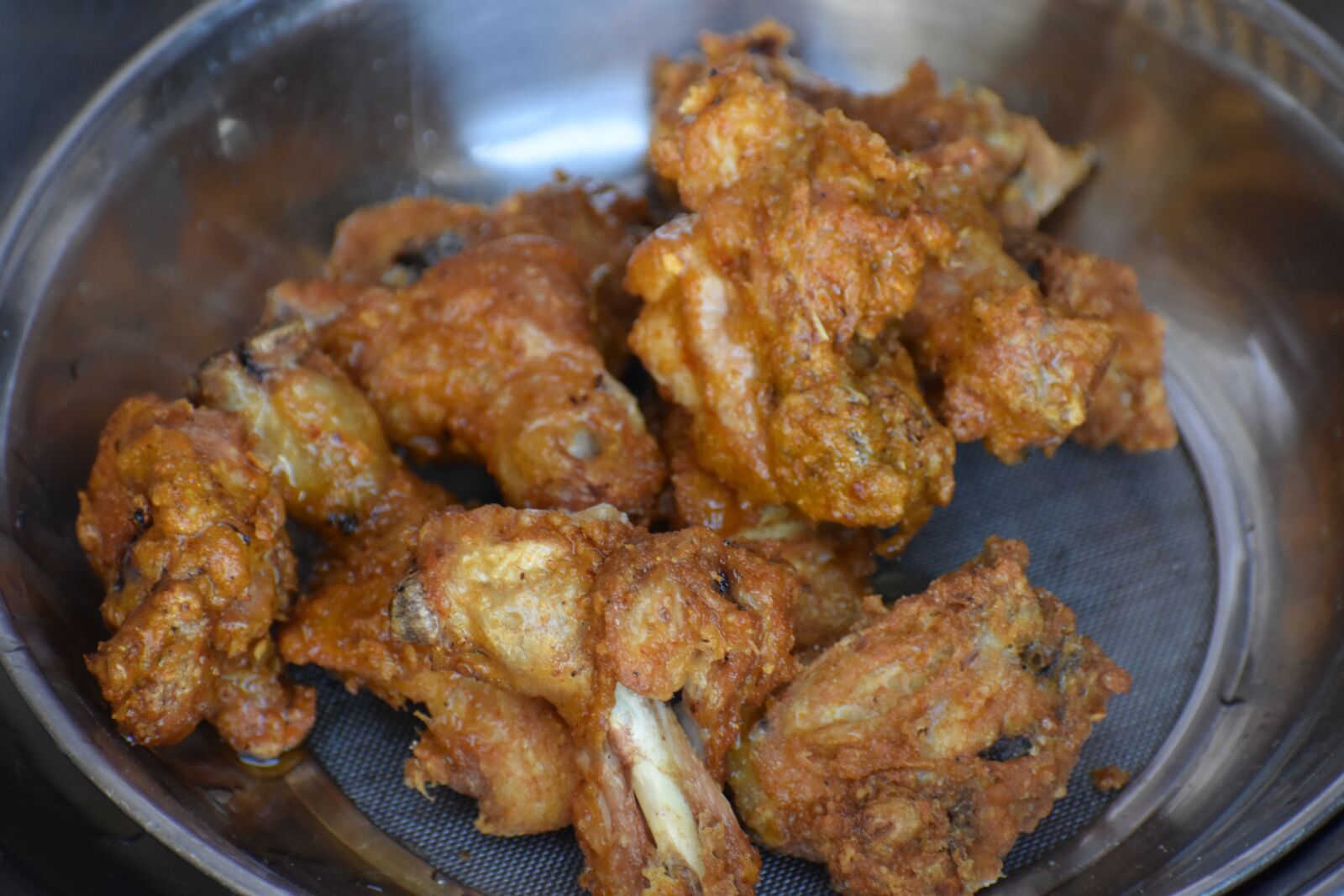 Nikon D3400 sample photo. Spicy, chicken, fries photography