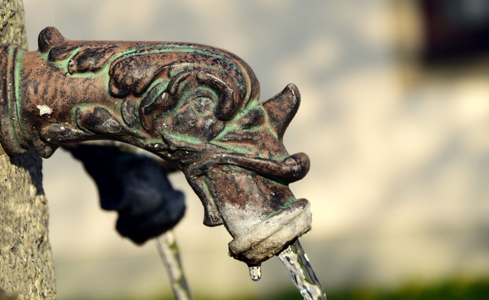 Nikon D3300 sample photo. Fountain, water, well water photography